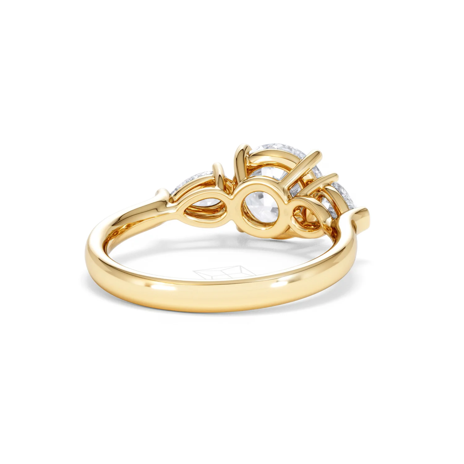 Adore 2.60ct Round Cut Lab Diamond 3 Stone Engagement Ring in 18K Yellow Gold - Image 42