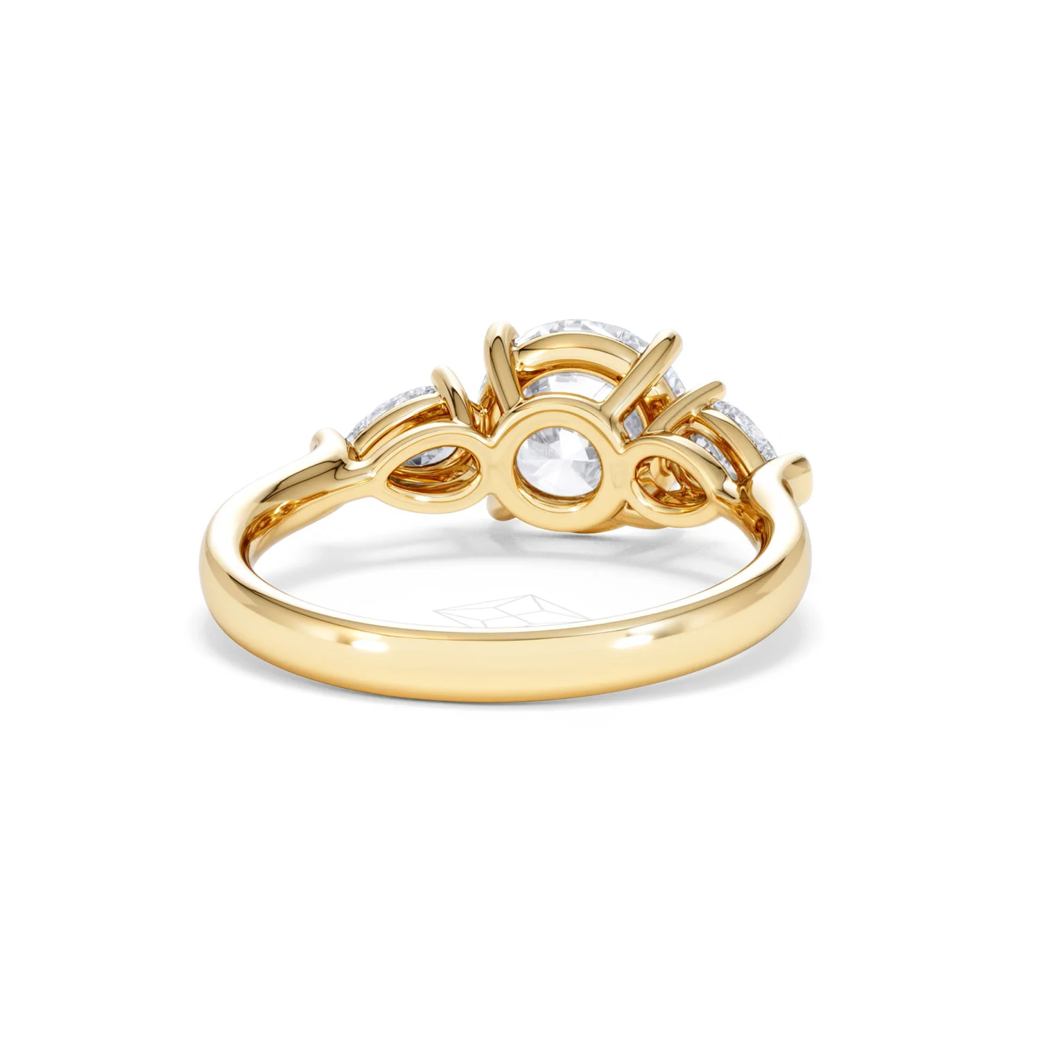 Adore 2.60ct Round Cut Lab Diamond 3 Stone Engagement Ring in 18K Yellow Gold - Image 44