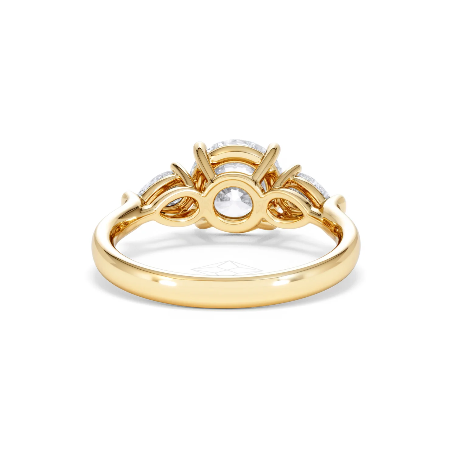 Adore 2.60ct Round Cut Lab Diamond 3 Stone Engagement Ring in 18K Yellow Gold - Image 46