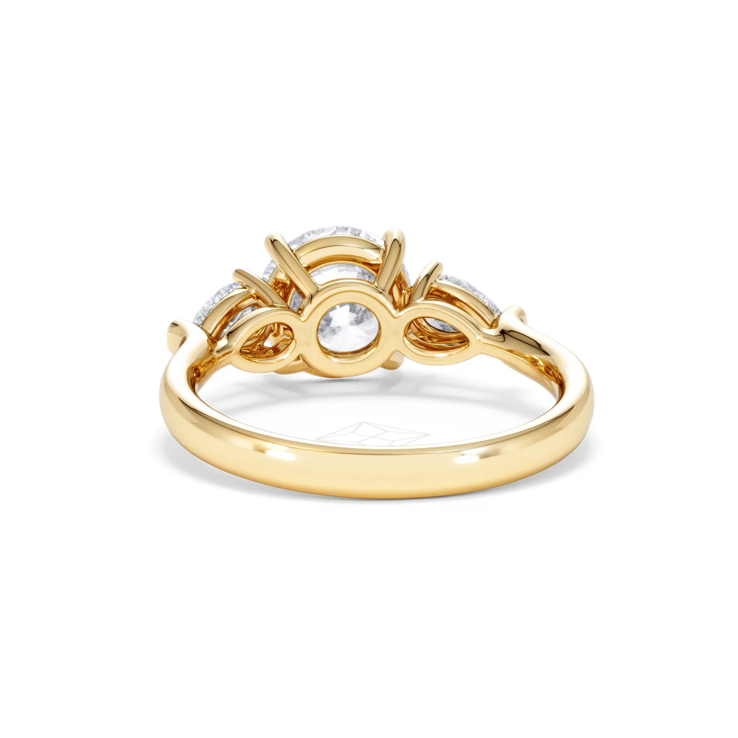 Adore 2.60ct Round Cut Lab Diamond 3 Stone Engagement Ring in 18K Yellow Gold - Image 49