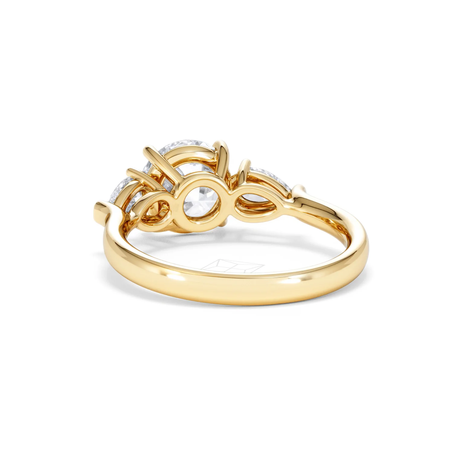 Adore 2.60ct Round Cut Lab Diamond 3 Stone Engagement Ring in 18K Yellow Gold - Image 51
