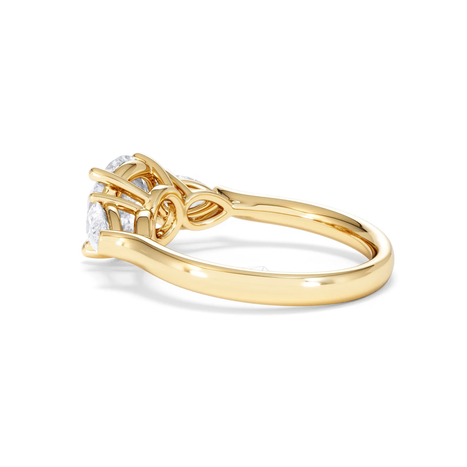 Adore 2.60ct Round Cut Lab Diamond 3 Stone Engagement Ring in 18K Yellow Gold - Image 60