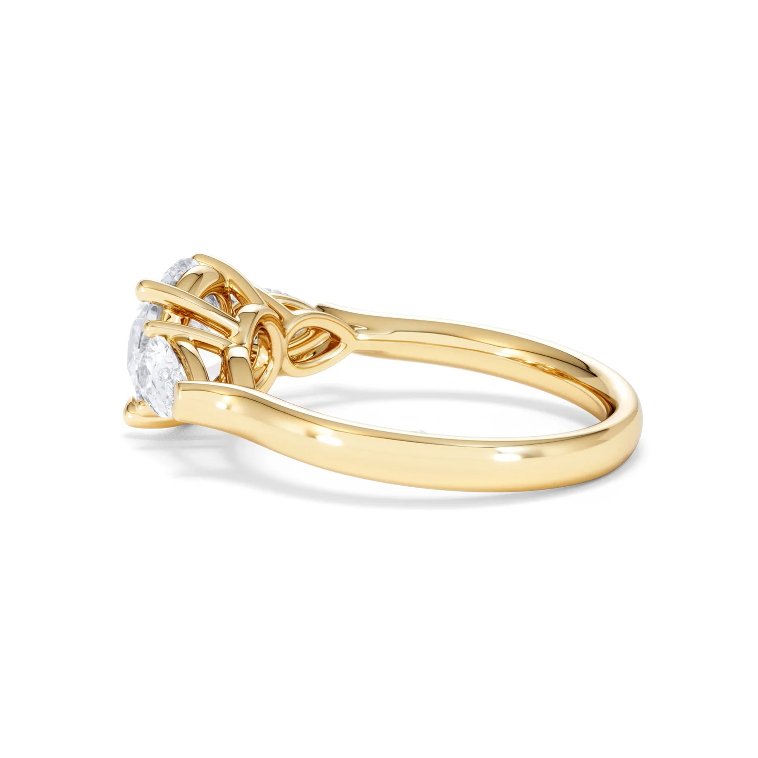 Adore 2.60ct Round Cut Lab Diamond 3 Stone Engagement Ring in 18K Yellow Gold - Image 62