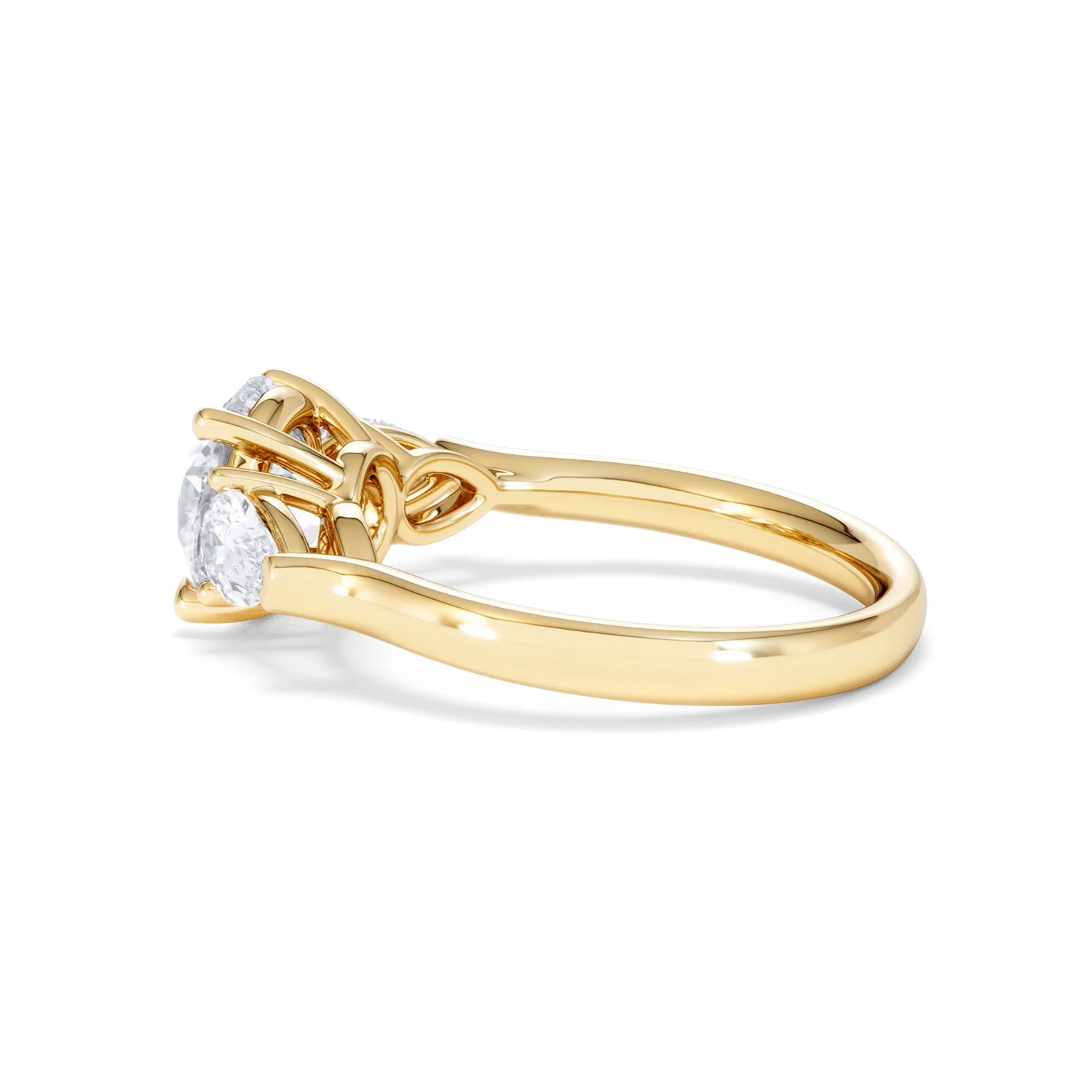 Adore 2.60ct Round Cut Lab Diamond 3 Stone Engagement Ring in 18K Yellow Gold - Image 63