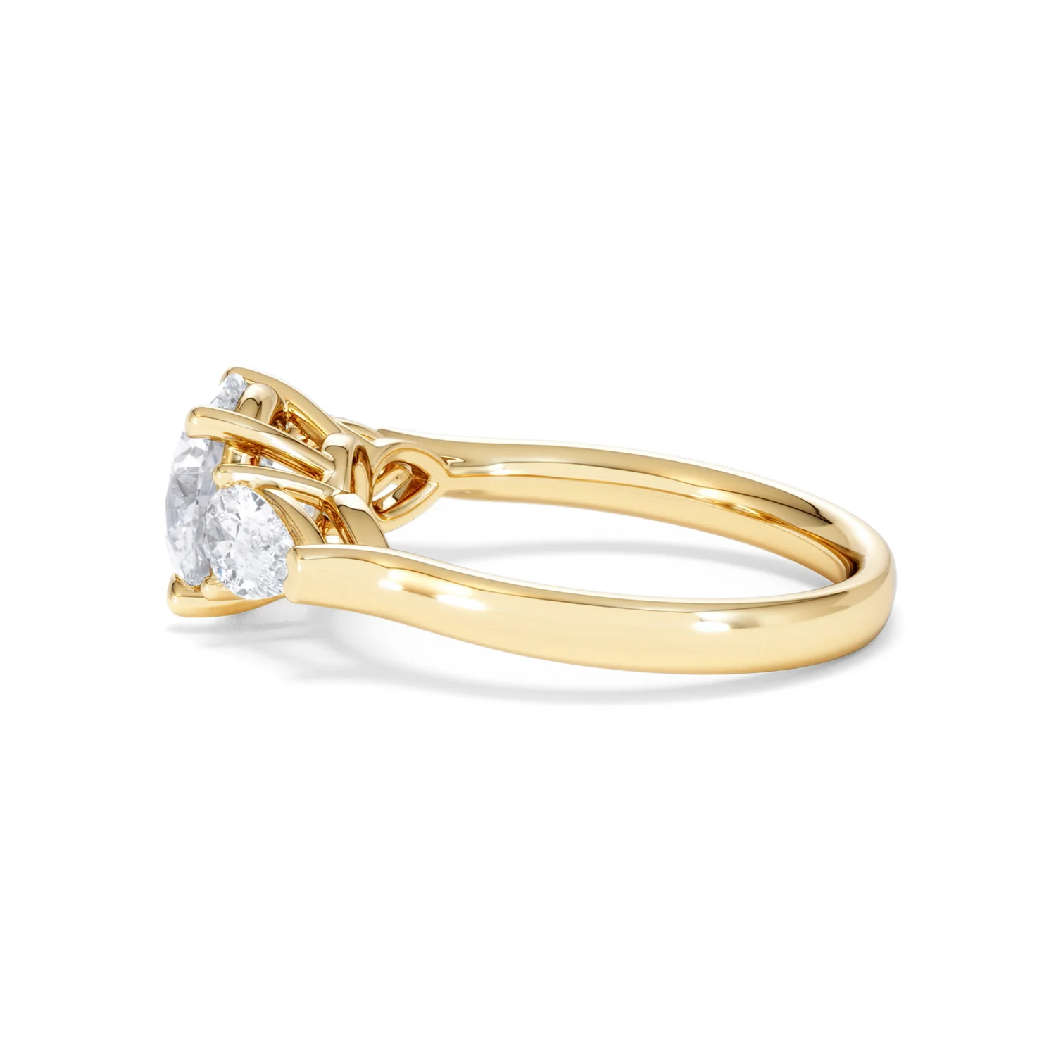 Adore 2.60ct Round Cut Lab Diamond 3 Stone Engagement Ring in 18K Yellow Gold - Image 65