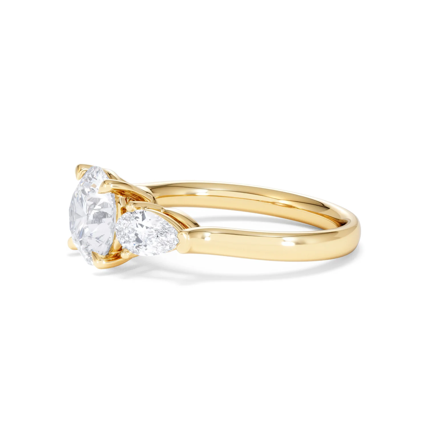 Adore 2.60ct Round Cut Lab Diamond 3 Stone Engagement Ring in 18K Yellow Gold - Image 72