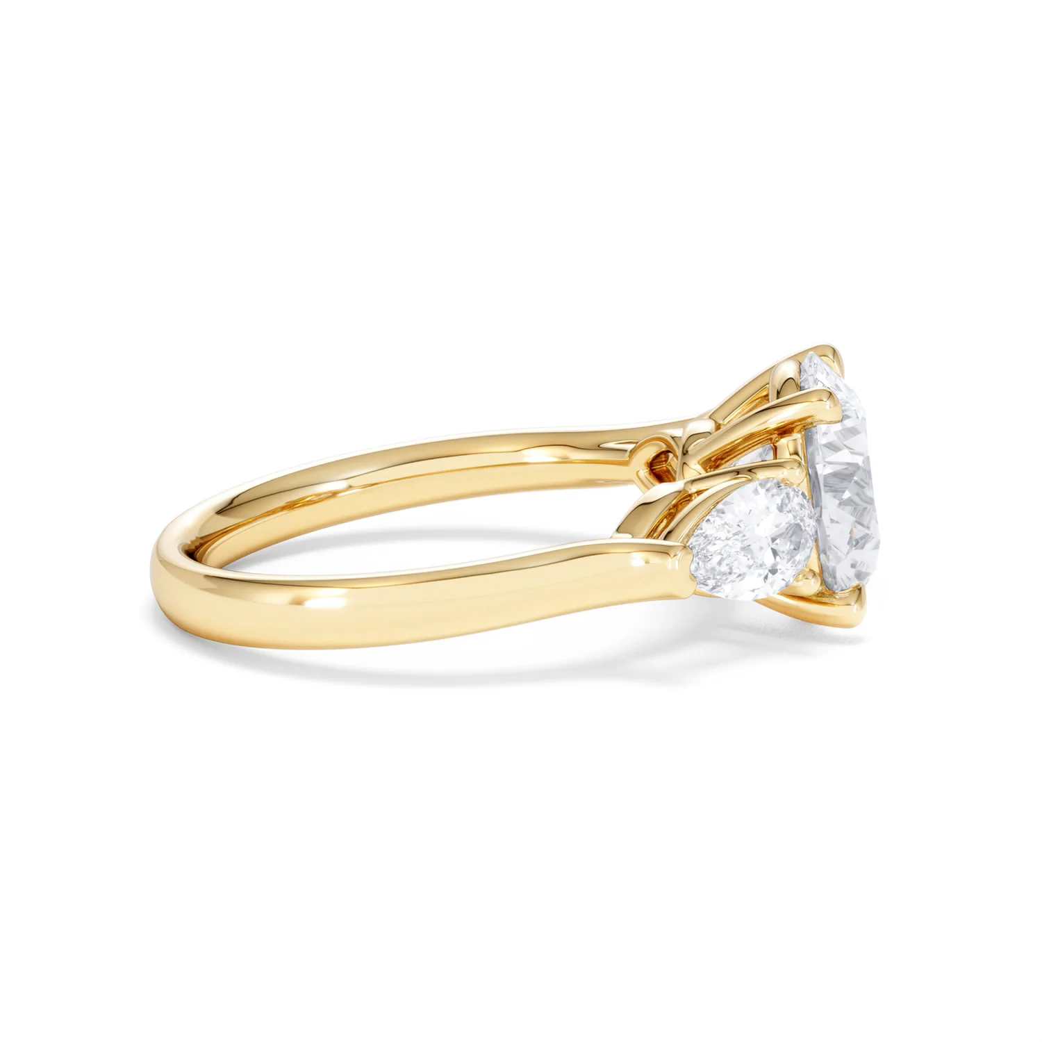 Adore 3.80ct Round Cut Lab Diamond 3 Stone Engagement Ring in 18K Yellow Gold - Image 26