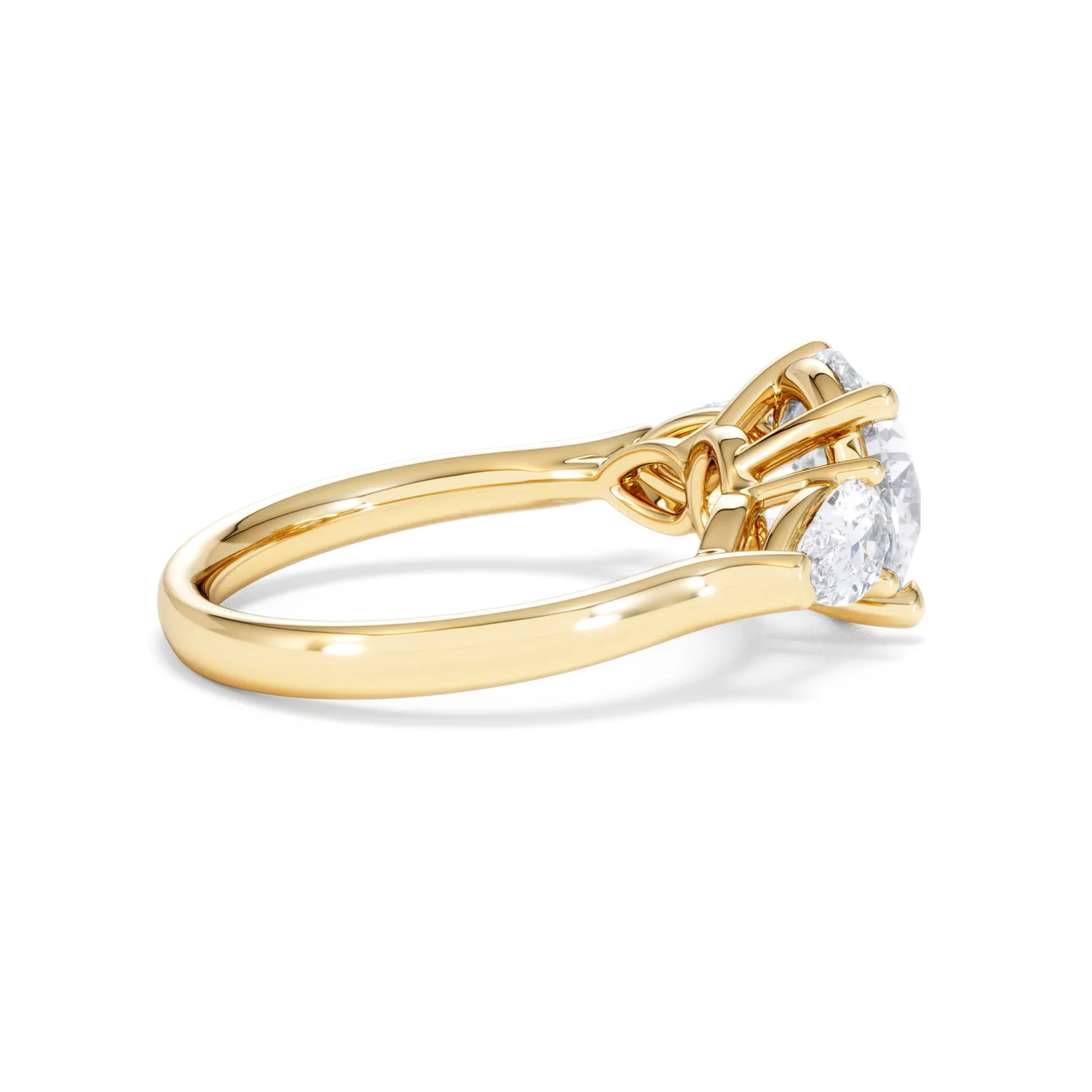 Adore 3.80ct Round Cut Lab Diamond 3 Stone Engagement Ring in 18K Yellow Gold - Image 30