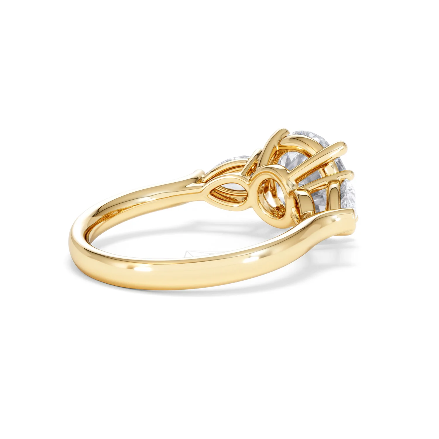 Adore 3.80ct Round Cut Lab Diamond 3 Stone Engagement Ring in 18K Yellow Gold - Image 36