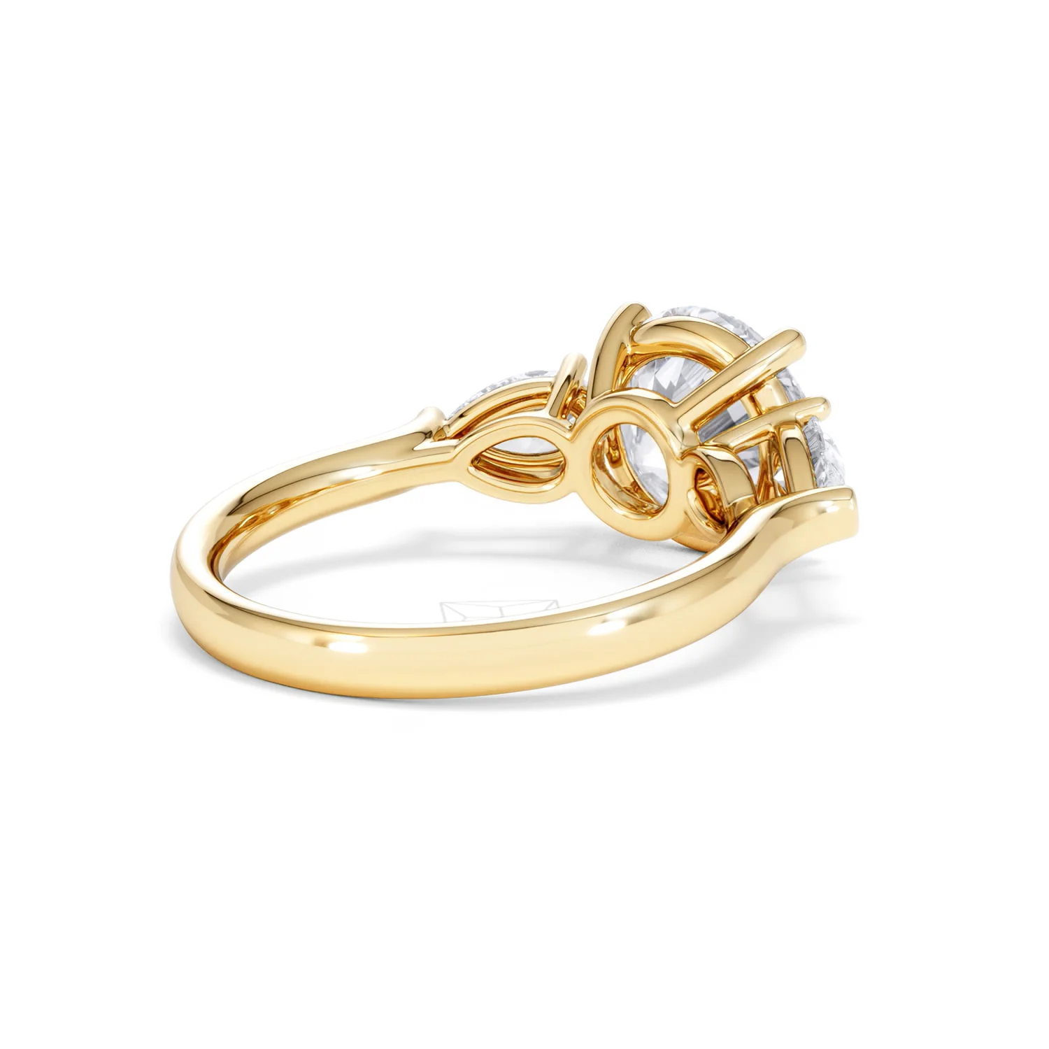 Adore 3.80ct Round Cut Lab Diamond 3 Stone Engagement Ring in 18K Yellow Gold - Image 38