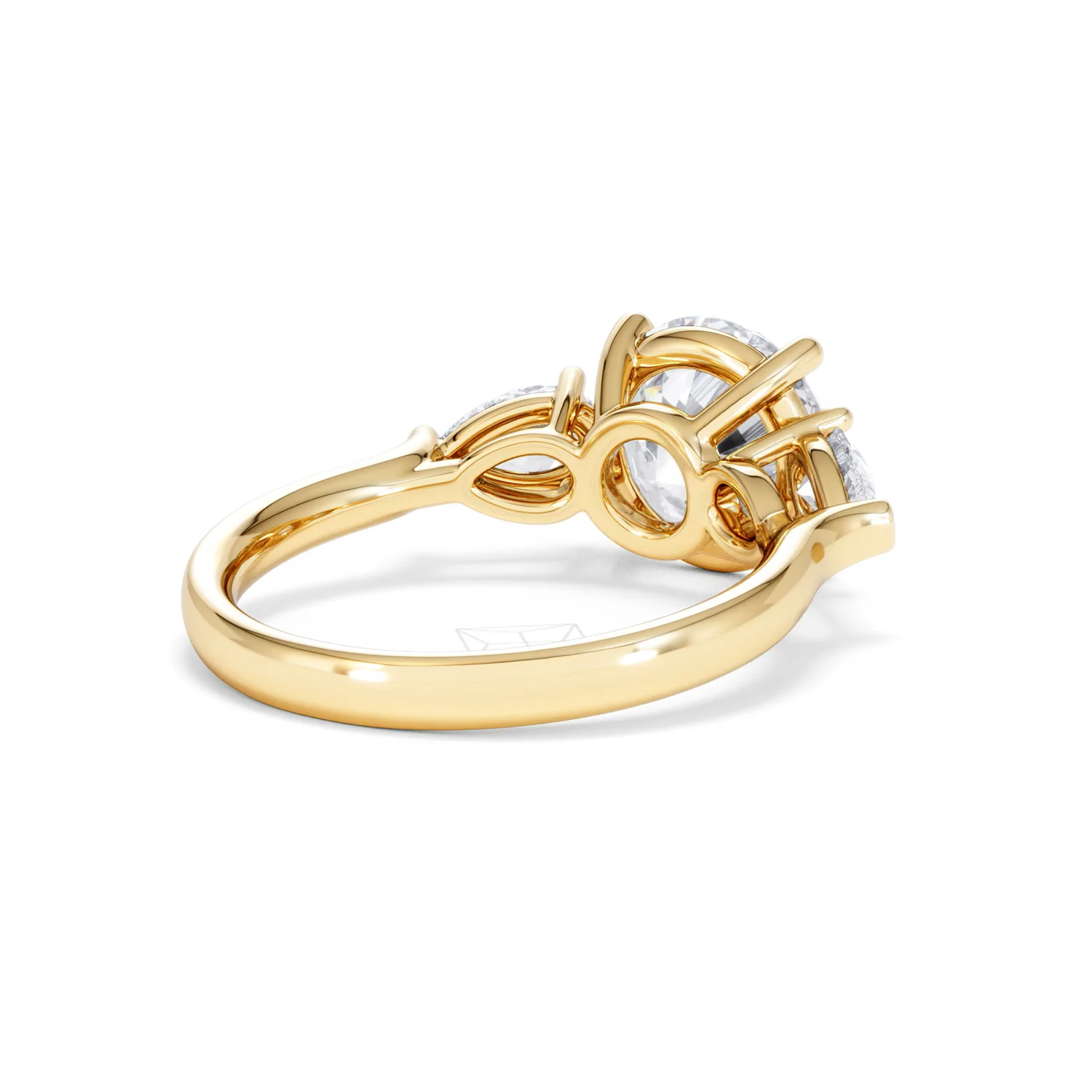 Adore 3.80ct Round Cut Lab Diamond 3 Stone Engagement Ring in 18K Yellow Gold - Image 39