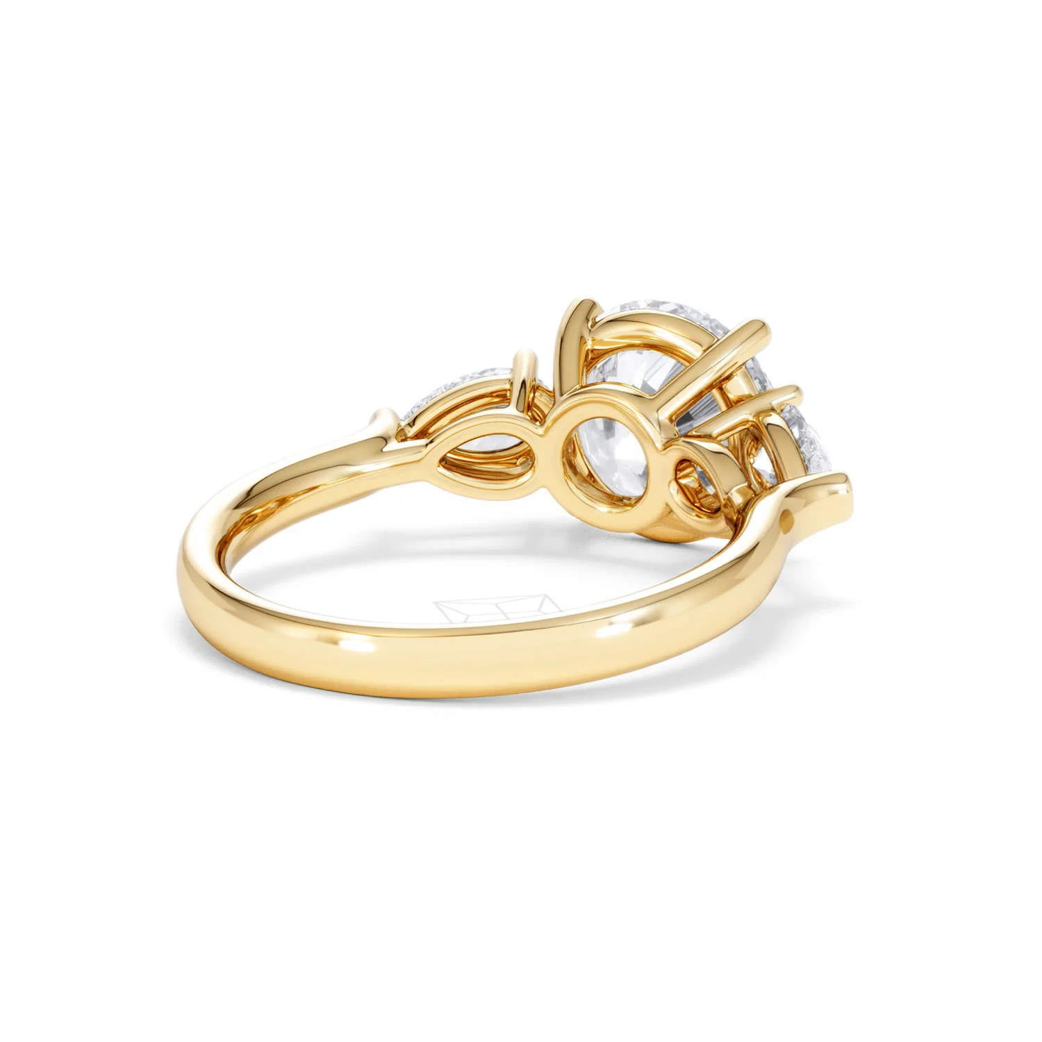 Adore 3.80ct Round Cut Lab Diamond 3 Stone Engagement Ring in 18K Yellow Gold - Image 40