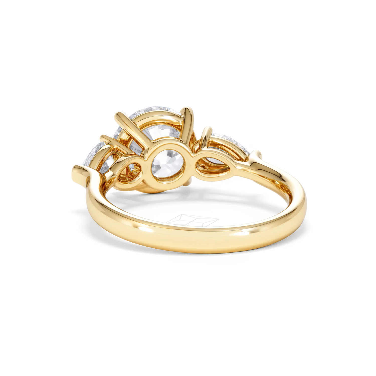 Adore 3.80ct Round Cut Lab Diamond 3 Stone Engagement Ring in 18K Yellow Gold - Image 51