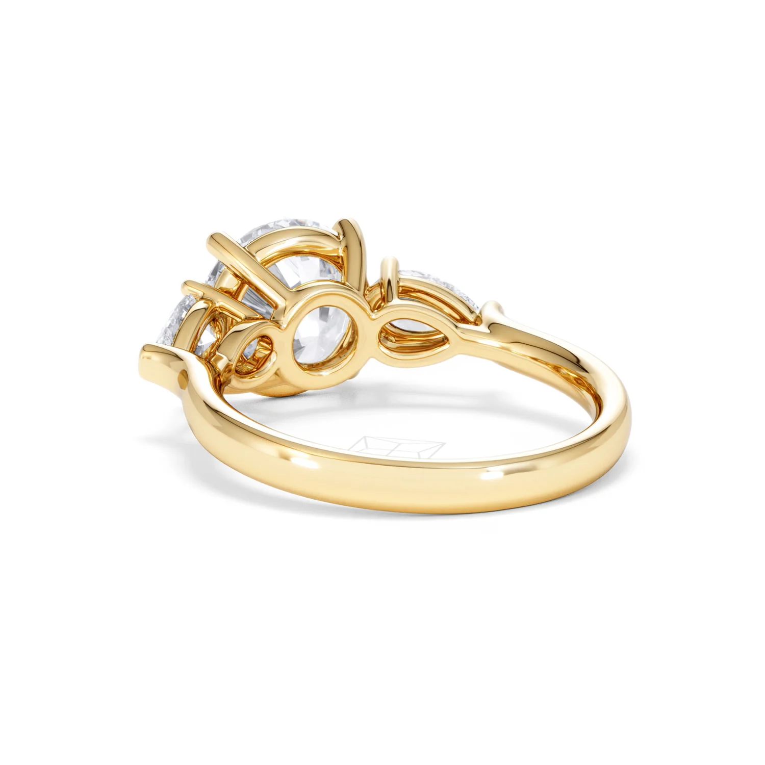 Adore 3.80ct Round Cut Lab Diamond 3 Stone Engagement Ring in 18K Yellow Gold - Image 53