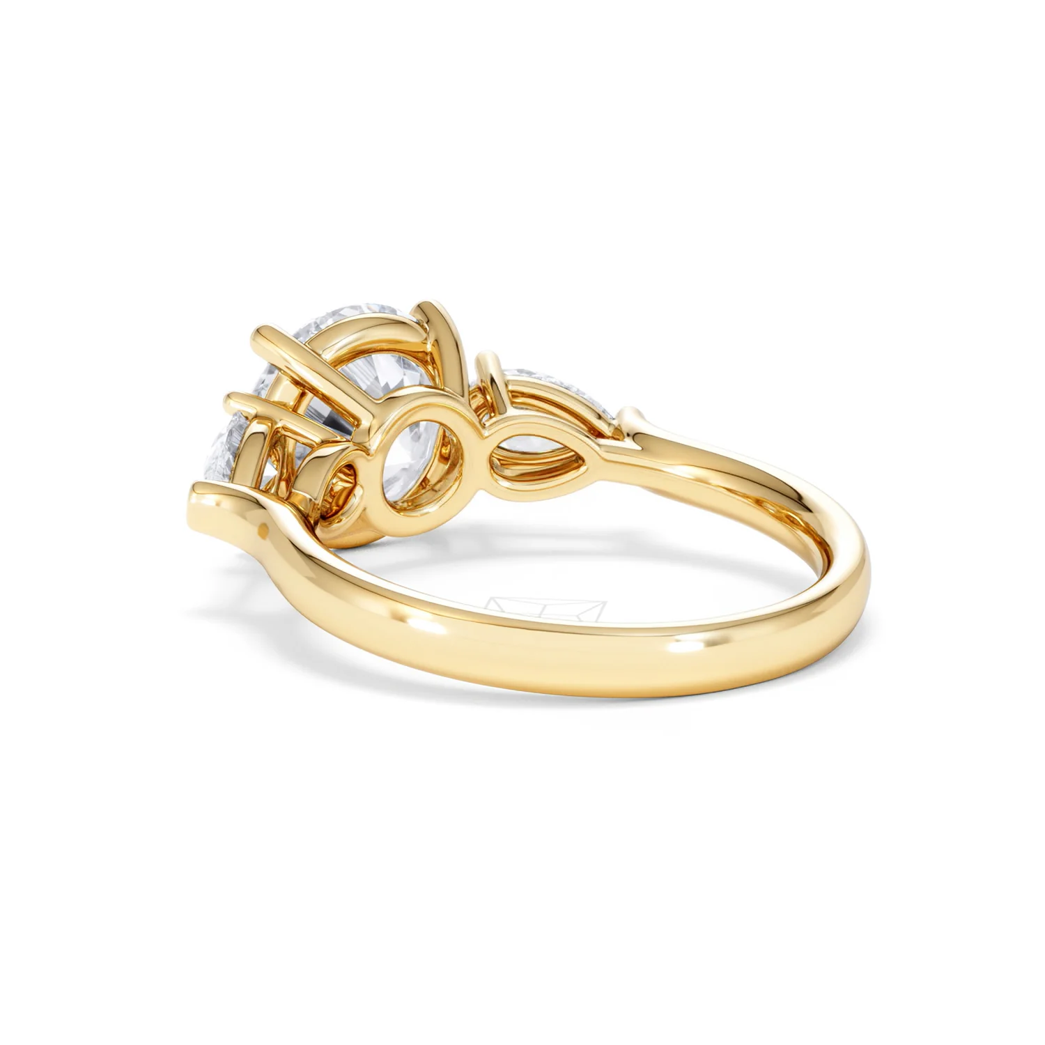 Adore 3.80ct Round Cut Lab Diamond 3 Stone Engagement Ring in 18K Yellow Gold - Image 55