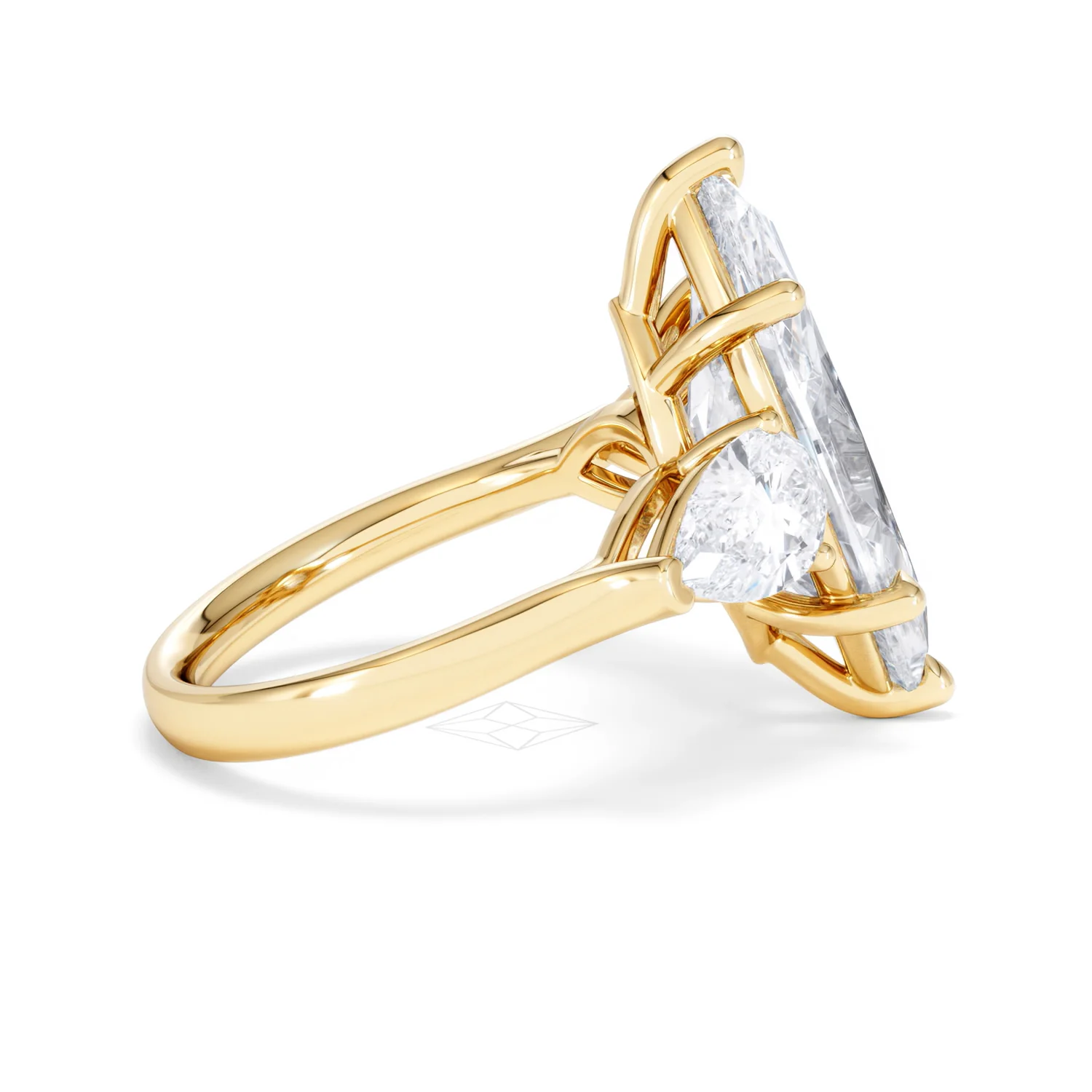 Adore 6.00ct Marquise Cut Lab Diamond 3 Stone Engagement Ring in 18K Yellow Gold - Image 28
