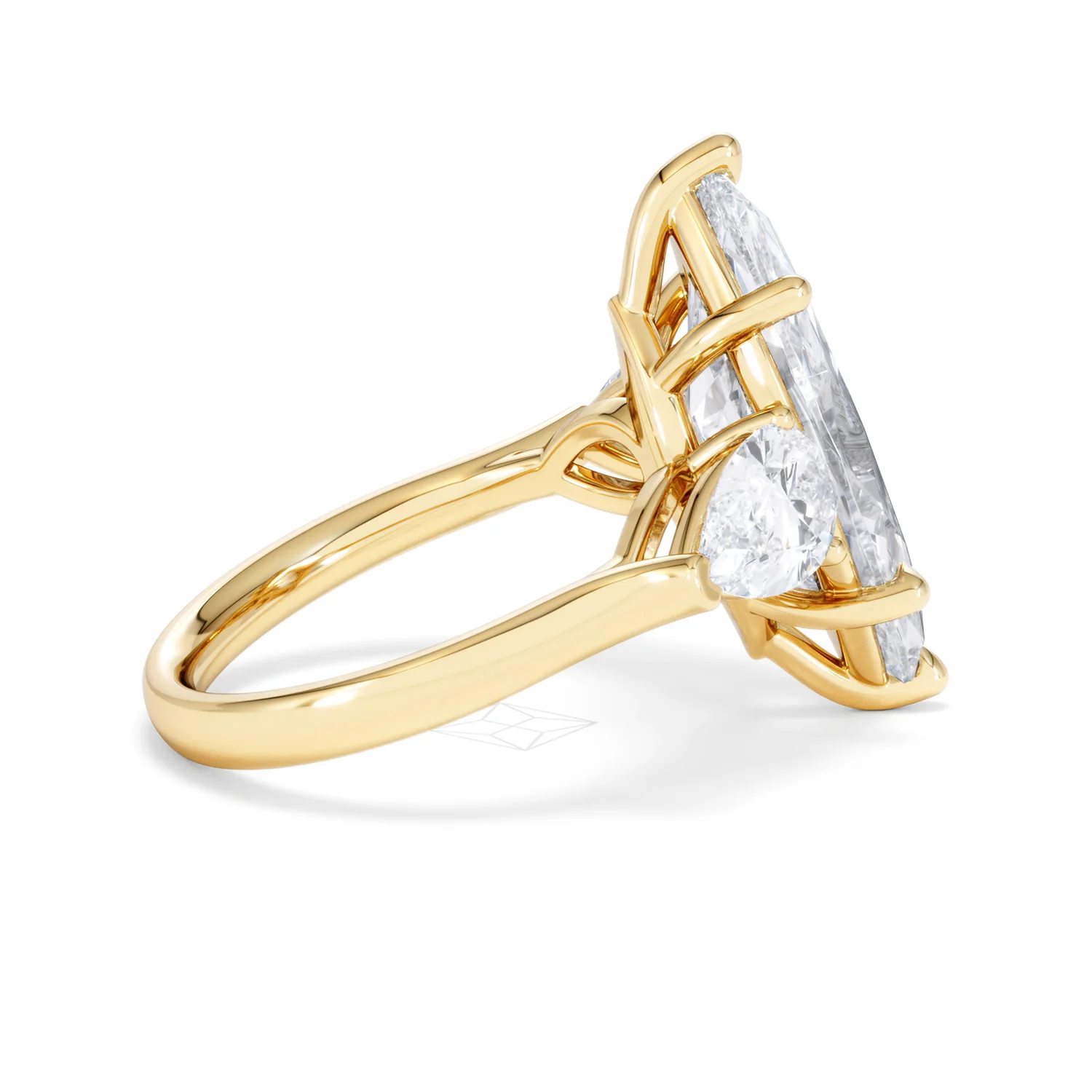 Adore 6.00ct Marquise Cut Lab Diamond 3 Stone Engagement Ring in 18K Yellow Gold - Image 29