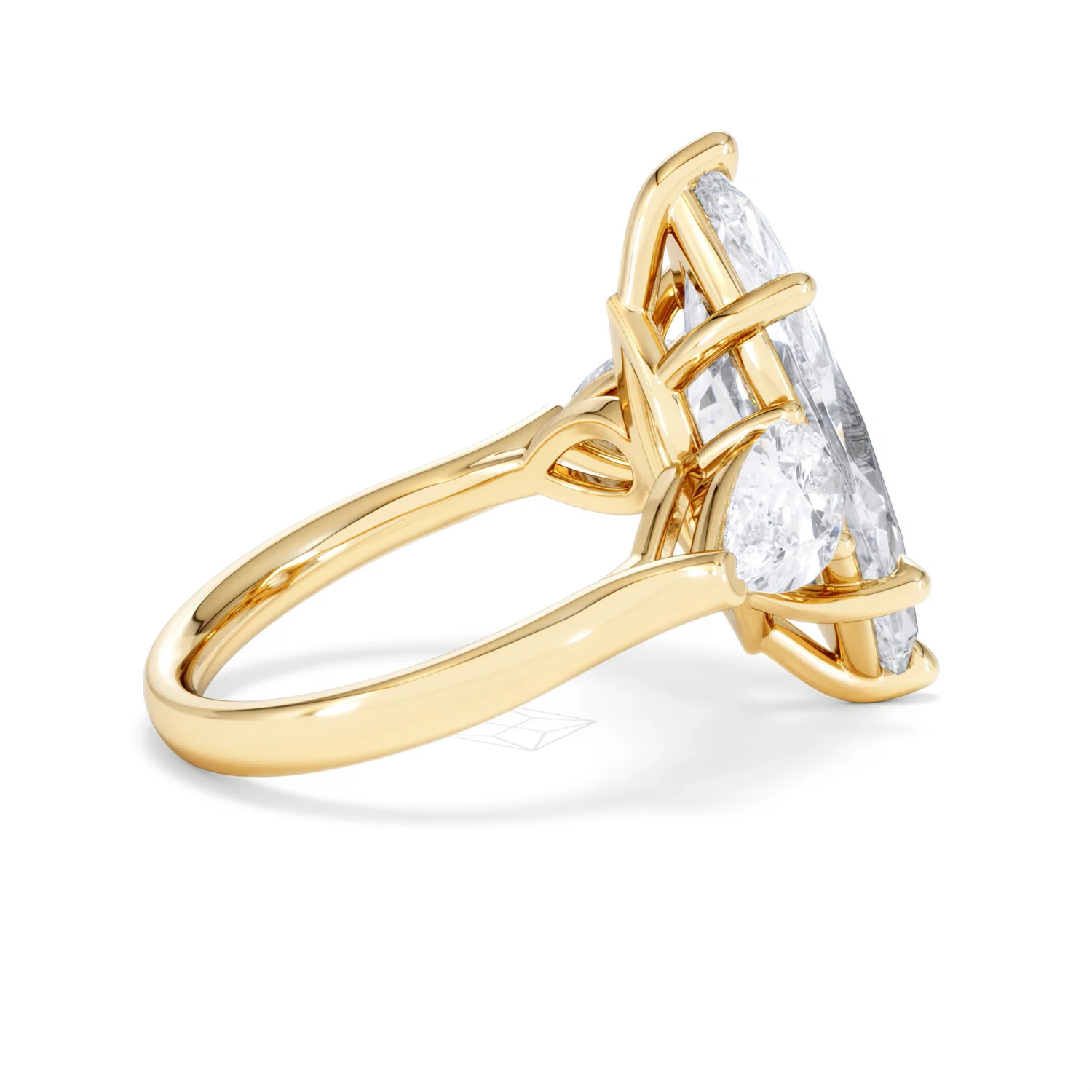 Adore 6.00ct Marquise Cut Lab Diamond 3 Stone Engagement Ring in 18K Yellow Gold - Image 30