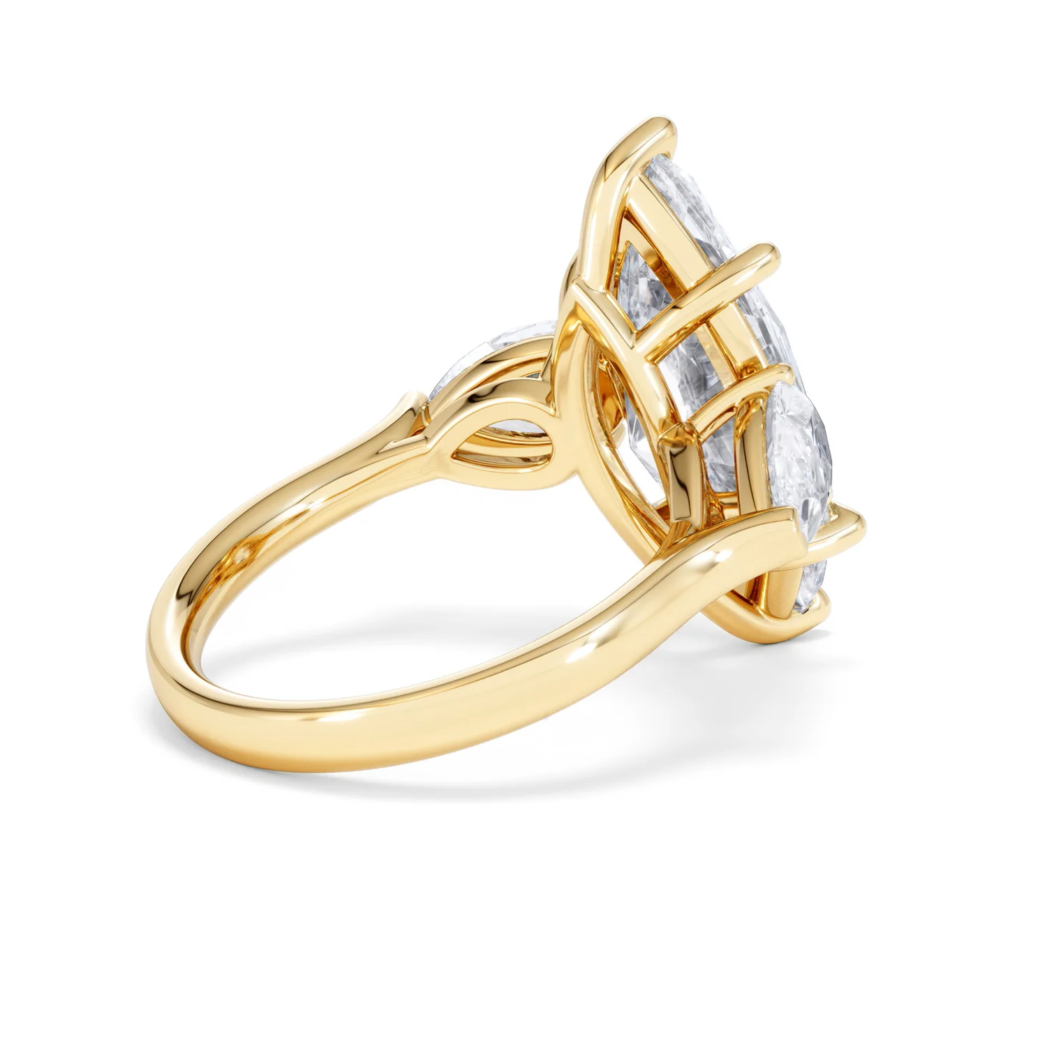 Adore 6.00ct Marquise Cut Lab Diamond 3 Stone Engagement Ring in 18K Yellow Gold - Image 35