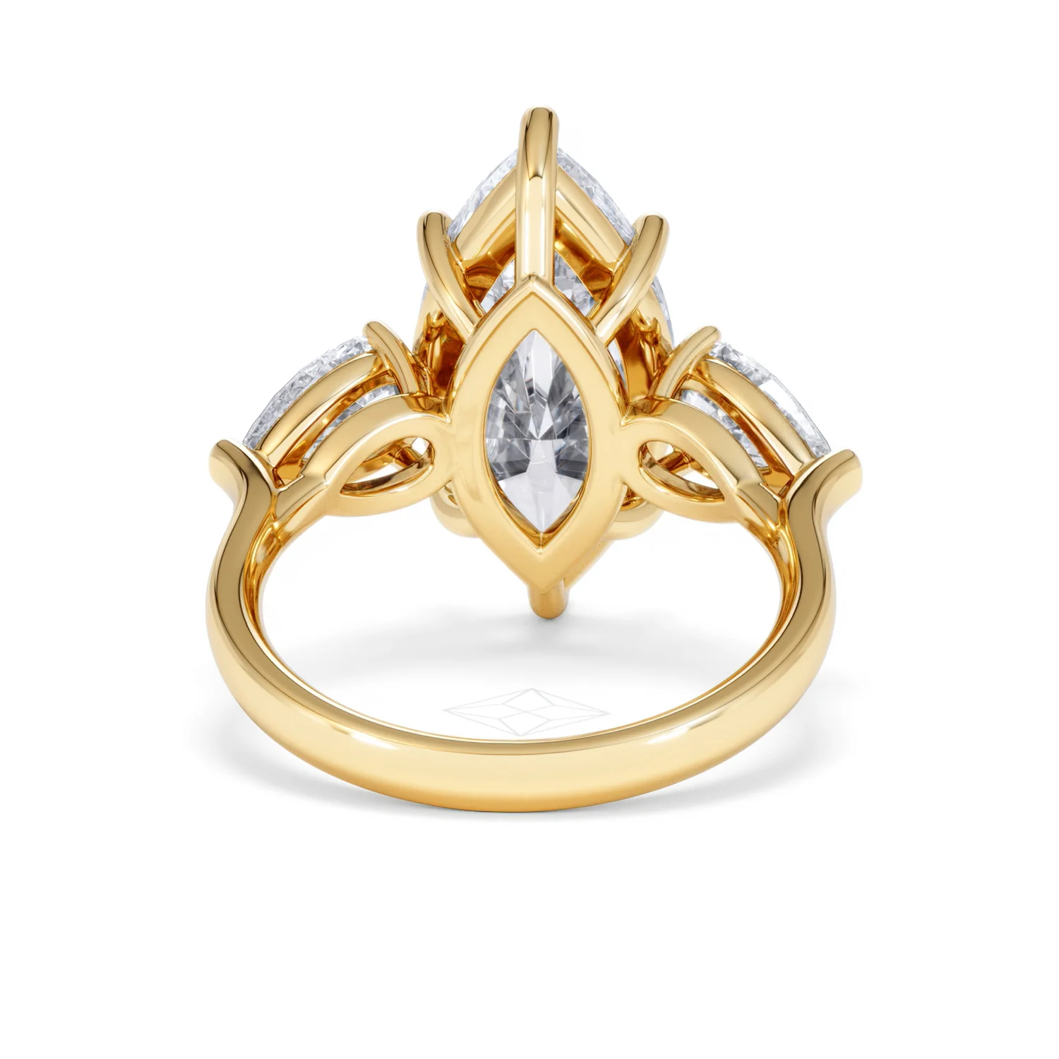 Adore 6.00ct Marquise Cut Lab Diamond 3 Stone Engagement Ring in 18K Yellow Gold - Image 46