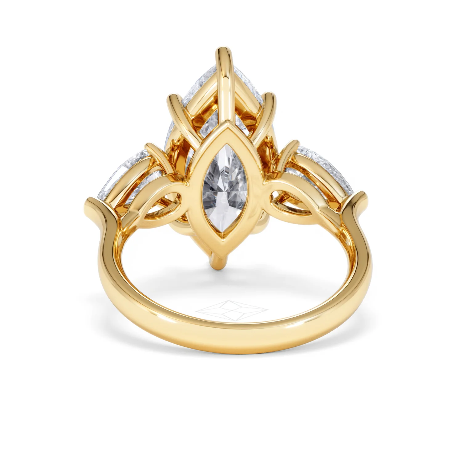 Adore 6.00ct Marquise Cut Lab Diamond 3 Stone Engagement Ring in 18K Yellow Gold - Image 48