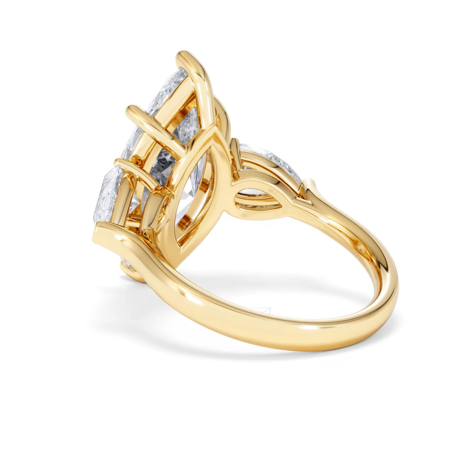 Adore 6.00ct Marquise Cut Lab Diamond 3 Stone Engagement Ring in 18K Yellow Gold - Image 56
