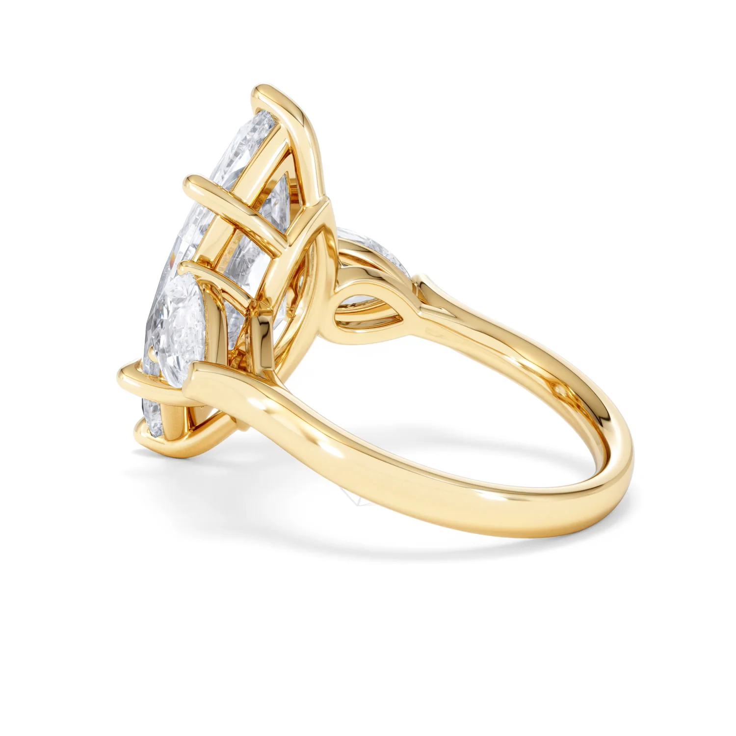 Adore 6.00ct Marquise Cut Lab Diamond 3 Stone Engagement Ring in 18K Yellow Gold - Image 60