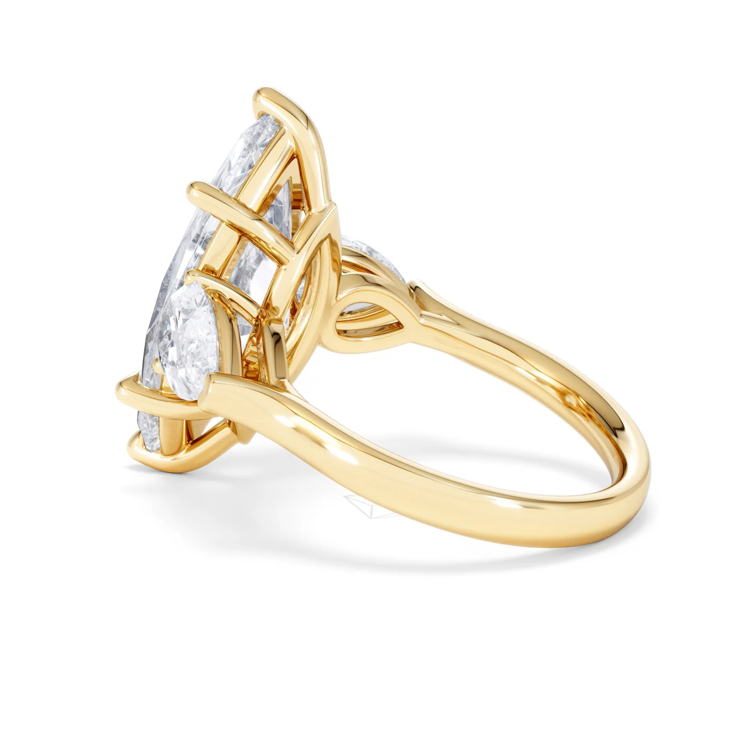 Adore 6.00ct Marquise Cut Lab Diamond 3 Stone Engagement Ring in 18K Yellow Gold - Image 61