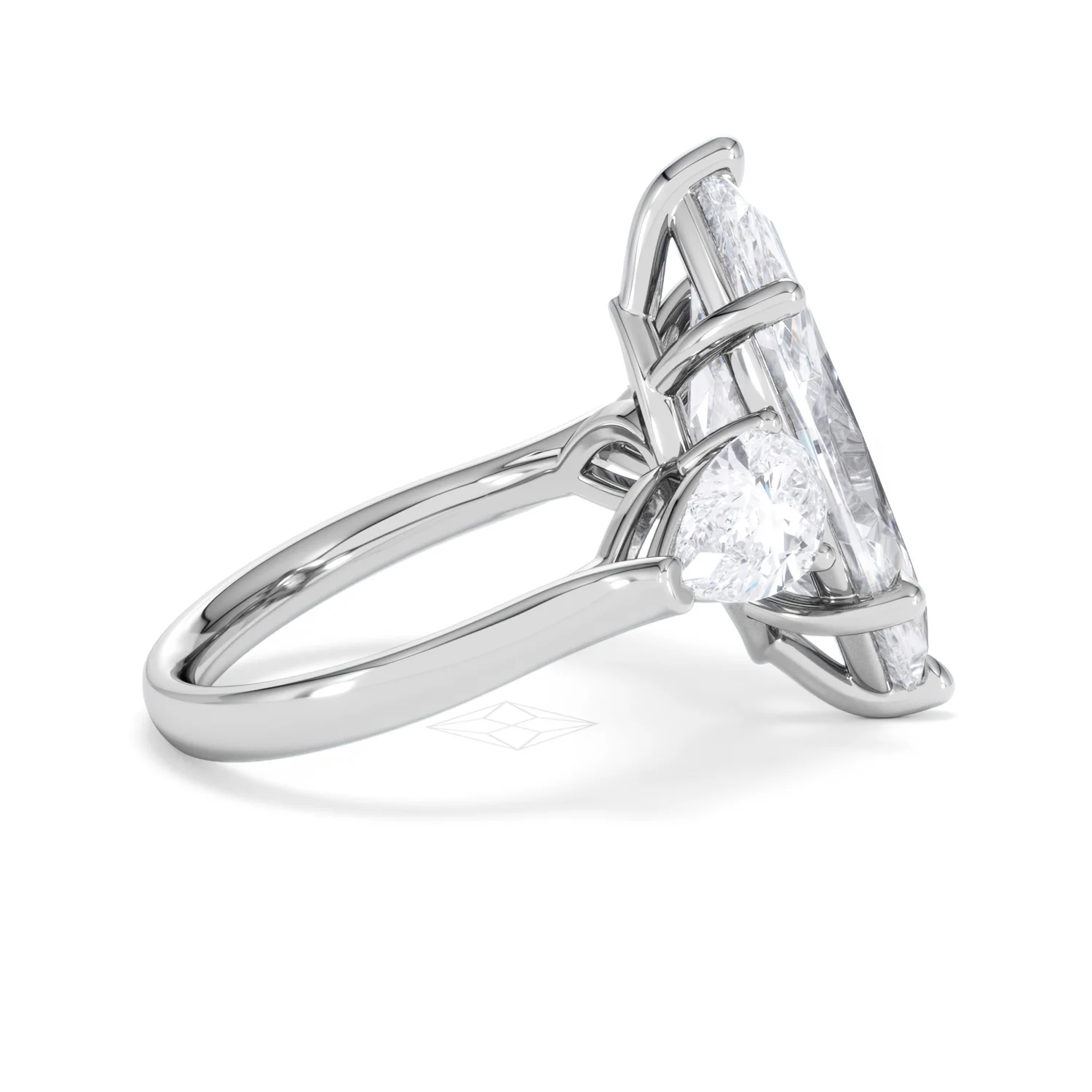 Adore 6.00ct Marquise Cut Lab Diamond 3 Stone Engagement Ring in Platinum - Image 28