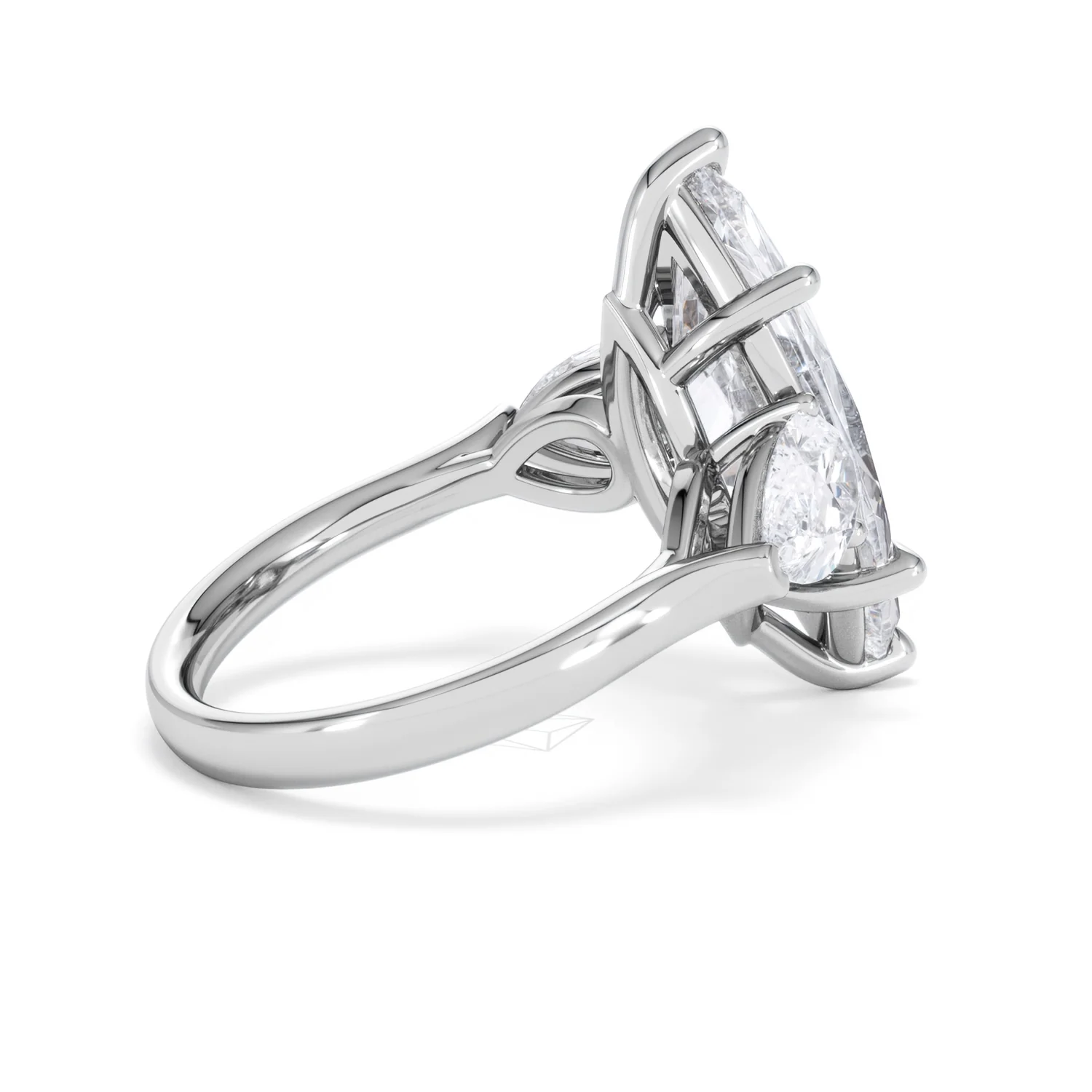 Adore 6.00ct Marquise Cut Lab Diamond 3 Stone Engagement Ring in Platinum - Image 32