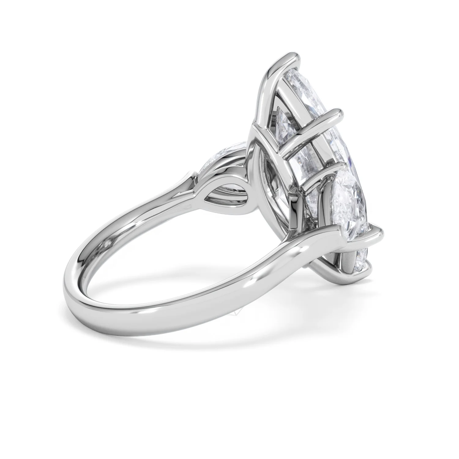 Adore 6.00ct Marquise Cut Lab Diamond 3 Stone Engagement Ring in Platinum - Image 34