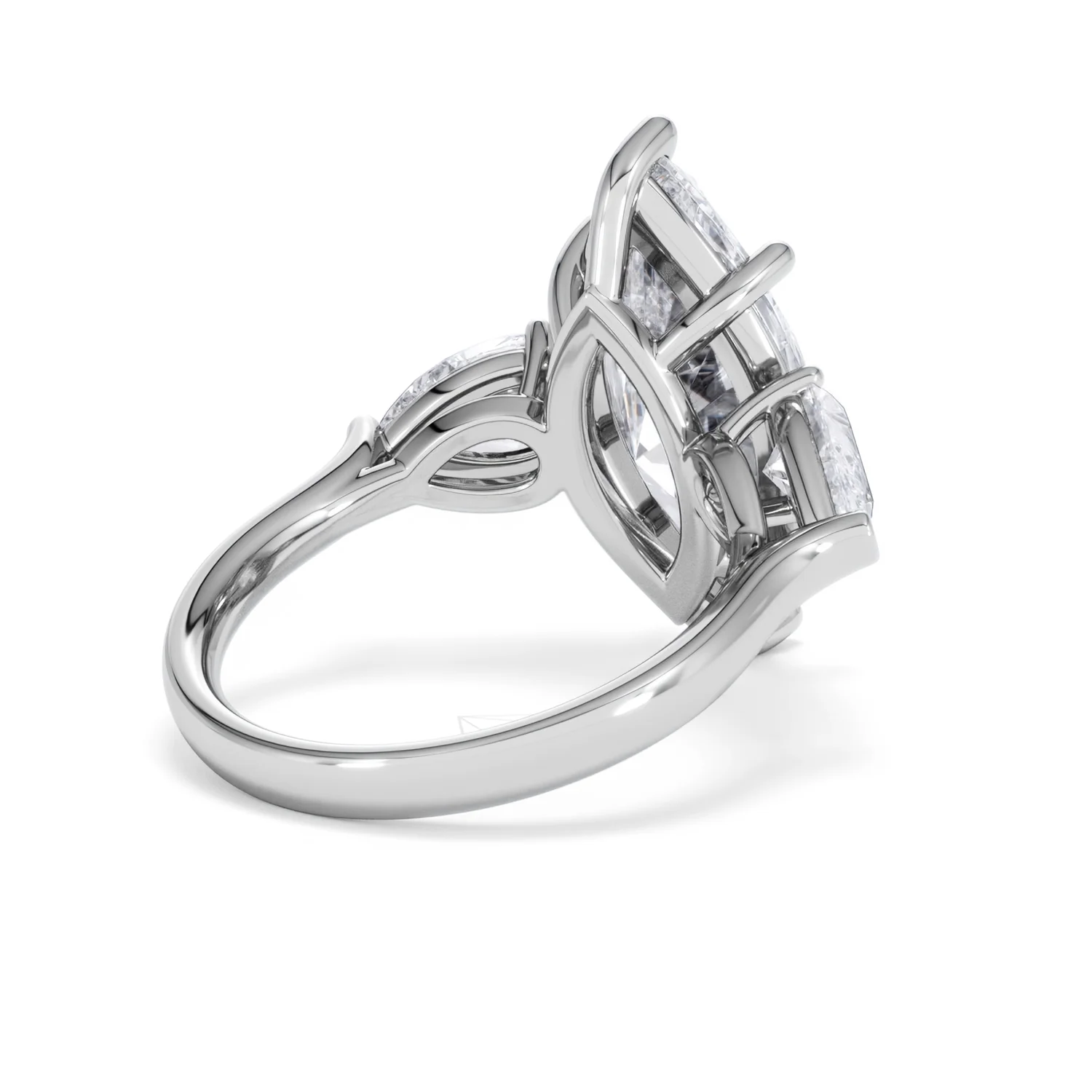 Adore 6.00ct Marquise Cut Lab Diamond 3 Stone Engagement Ring in Platinum - Image 38