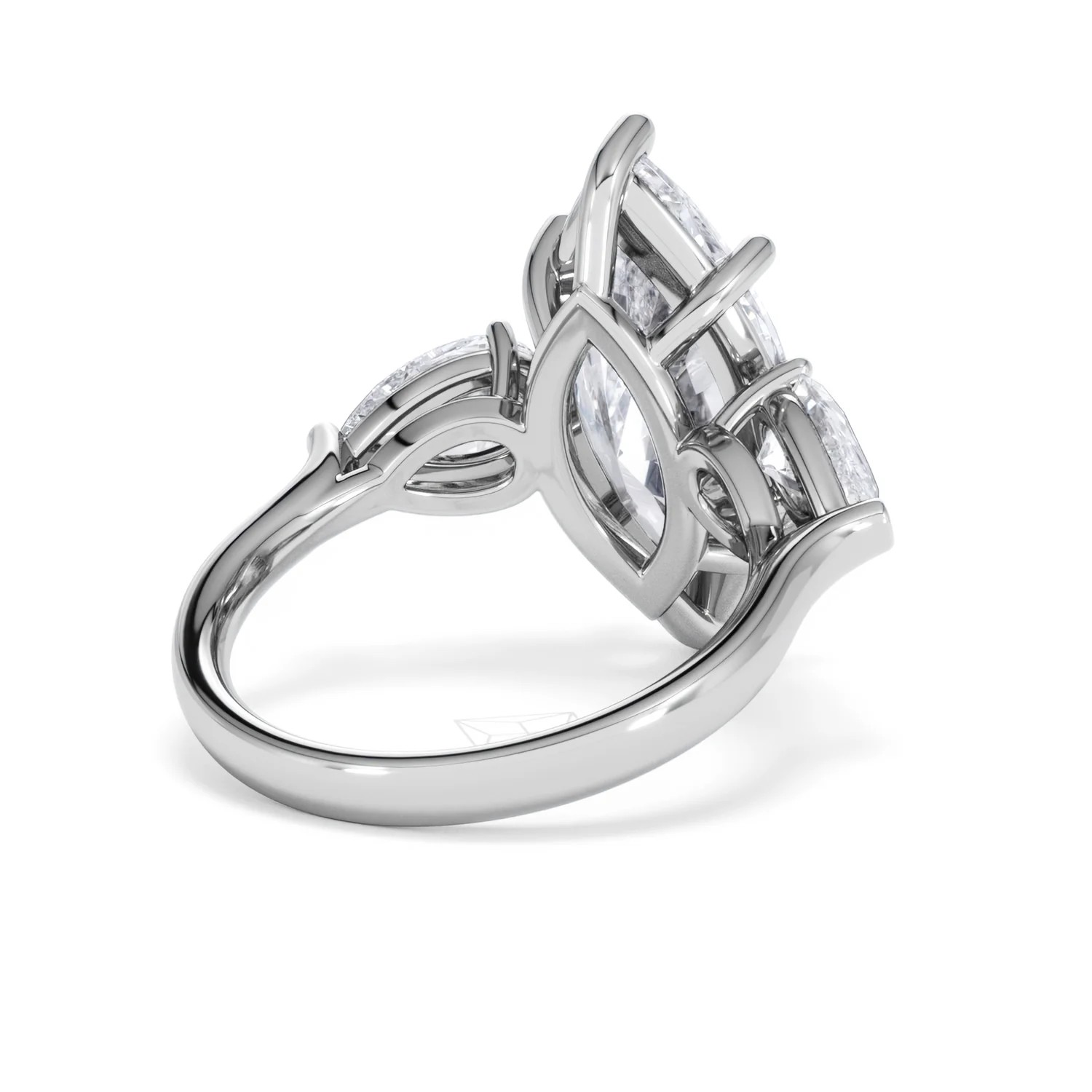 Adore 6.00ct Marquise Cut Lab Diamond 3 Stone Engagement Ring in Platinum - Image 40