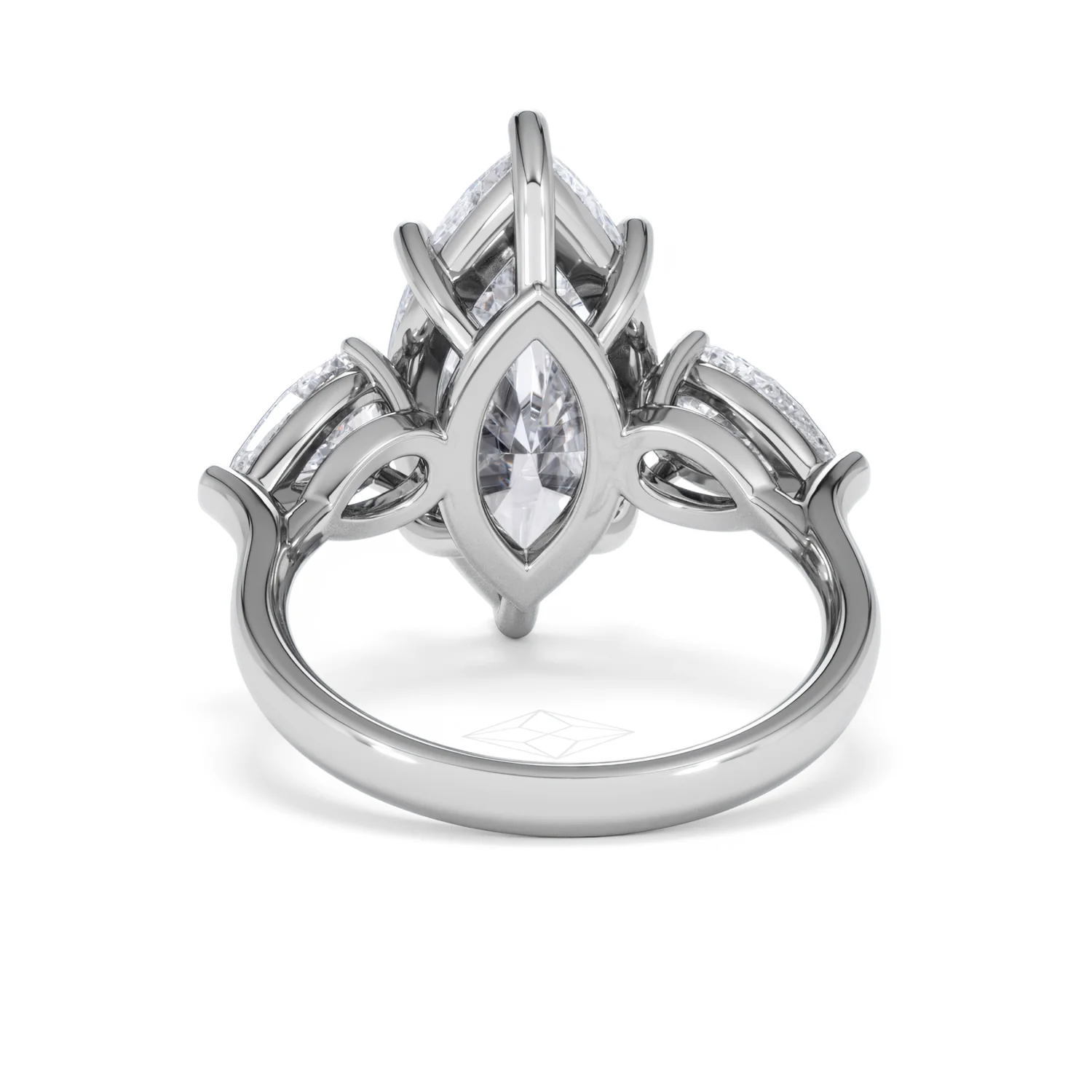 Adore 6.00ct Marquise Cut Lab Diamond 3 Stone Engagement Ring in Platinum - Image 48