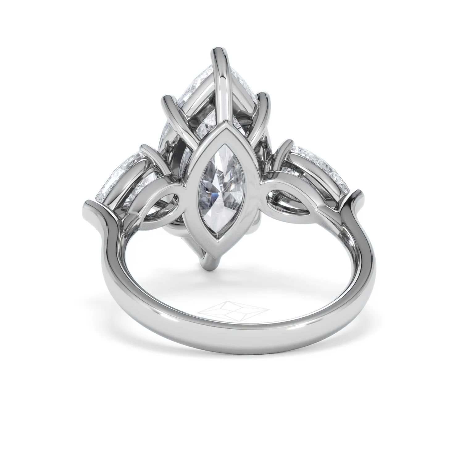 Adore 6.00ct Marquise Cut Lab Diamond 3 Stone Engagement Ring in Platinum - Image 49