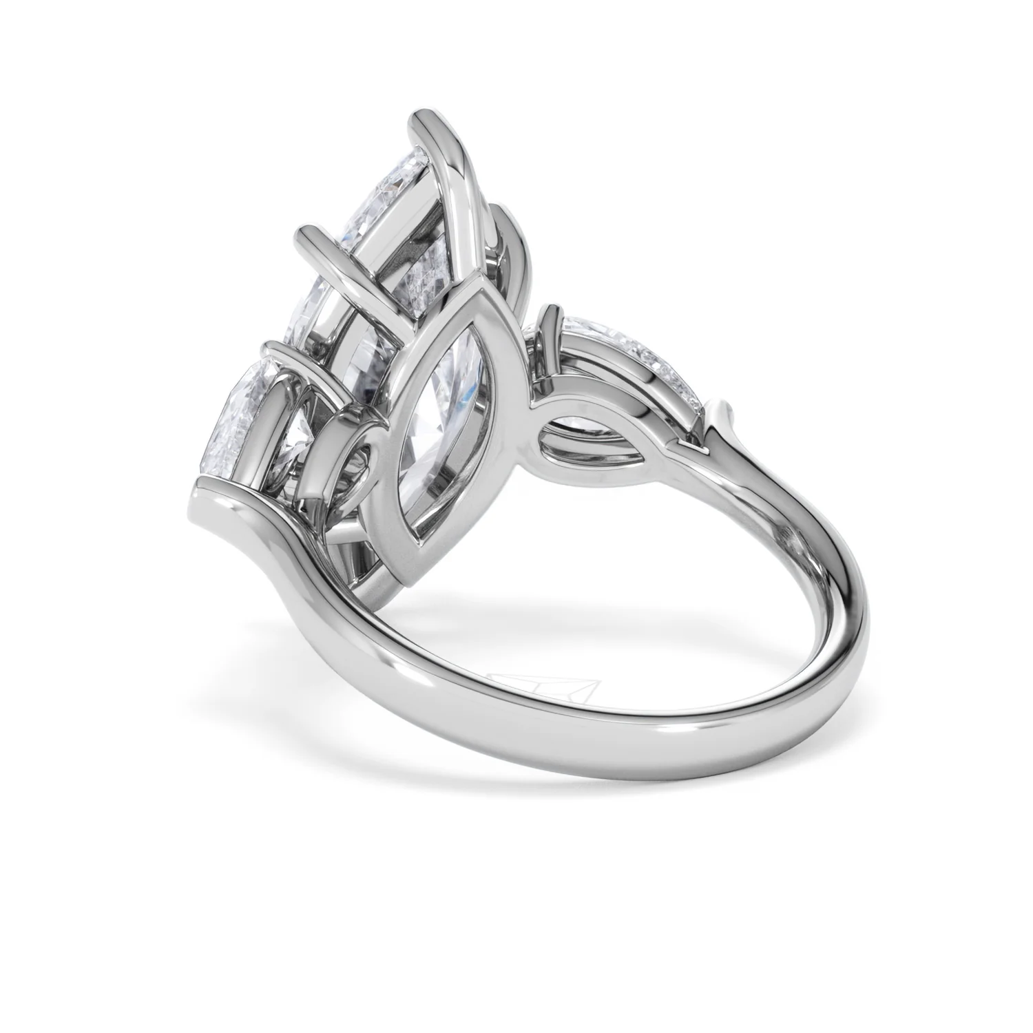 Adore 6.00ct Marquise Cut Lab Diamond 3 Stone Engagement Ring in Platinum - Image 54