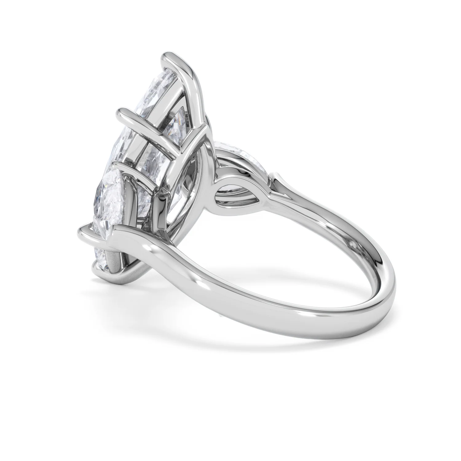 Adore 6.00ct Marquise Cut Lab Diamond 3 Stone Engagement Ring in Platinum - Image 59