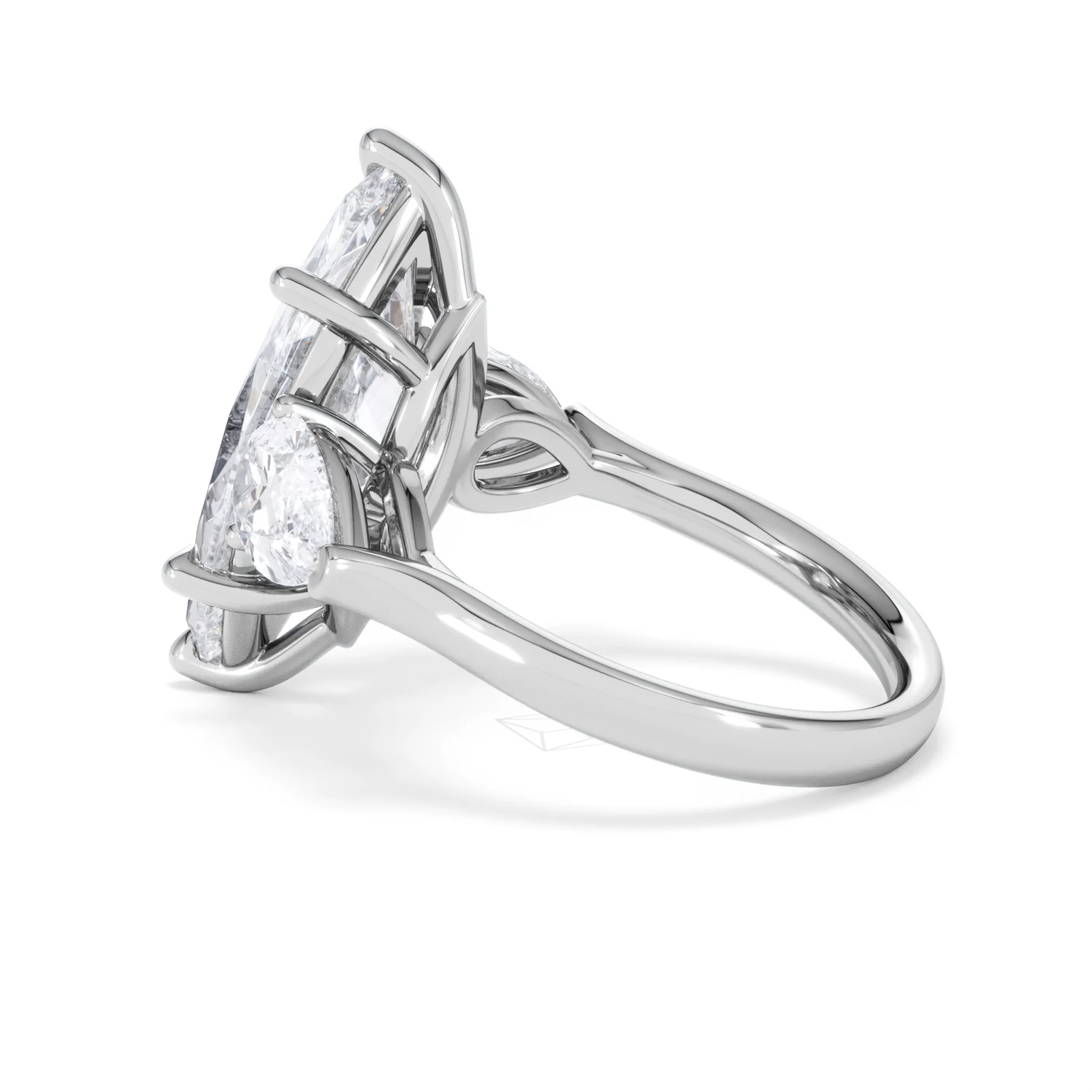 Adore 6.00ct Marquise Cut Lab Diamond 3 Stone Engagement Ring in Platinum - Image 62