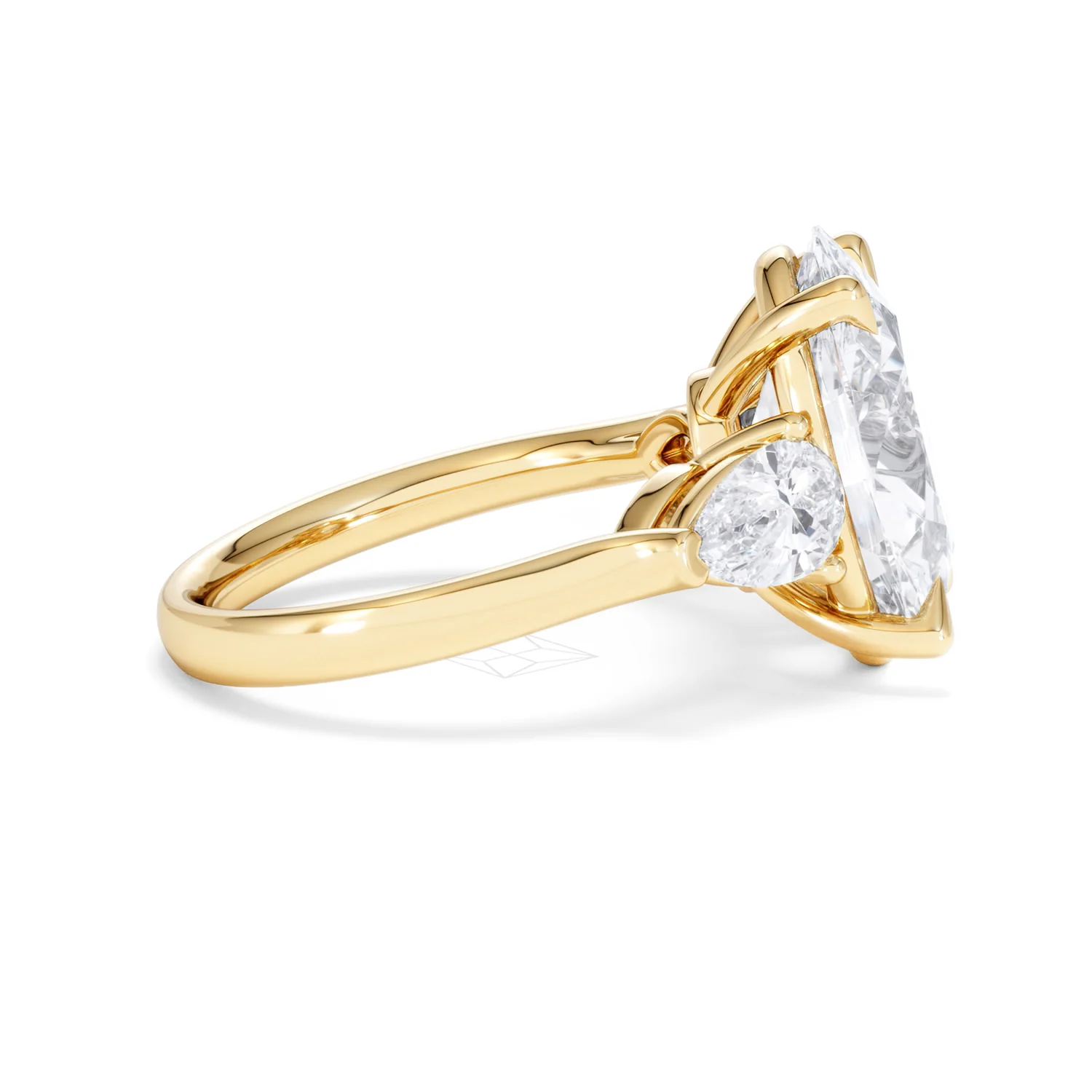 Adore 6.00ct Oval Cut Lab Diamond 3 Stone Engagement Ring in 18K Yellow Gold - Image 26