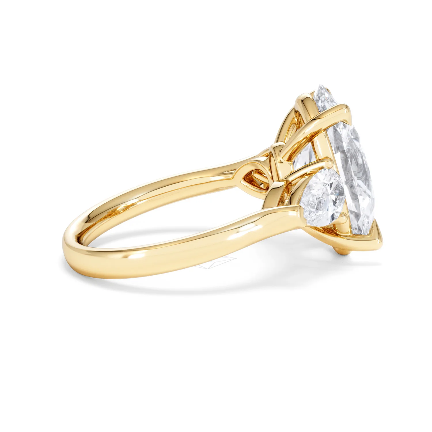 Adore 6.00ct Oval Cut Lab Diamond 3 Stone Engagement Ring in 18K Yellow Gold - Image 29