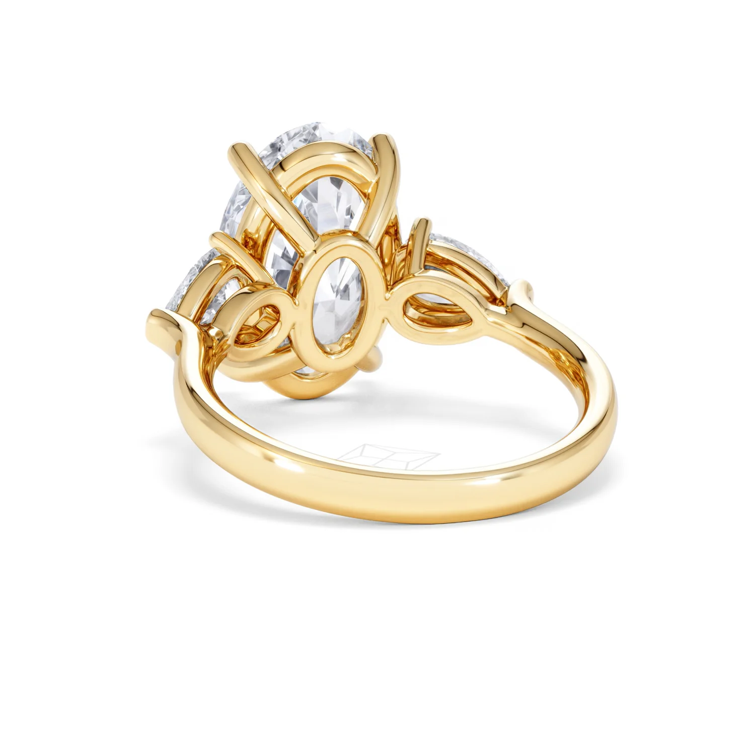 Adore 6.00ct Oval Cut Lab Diamond 3 Stone Engagement Ring in 18K Yellow Gold - Image 51