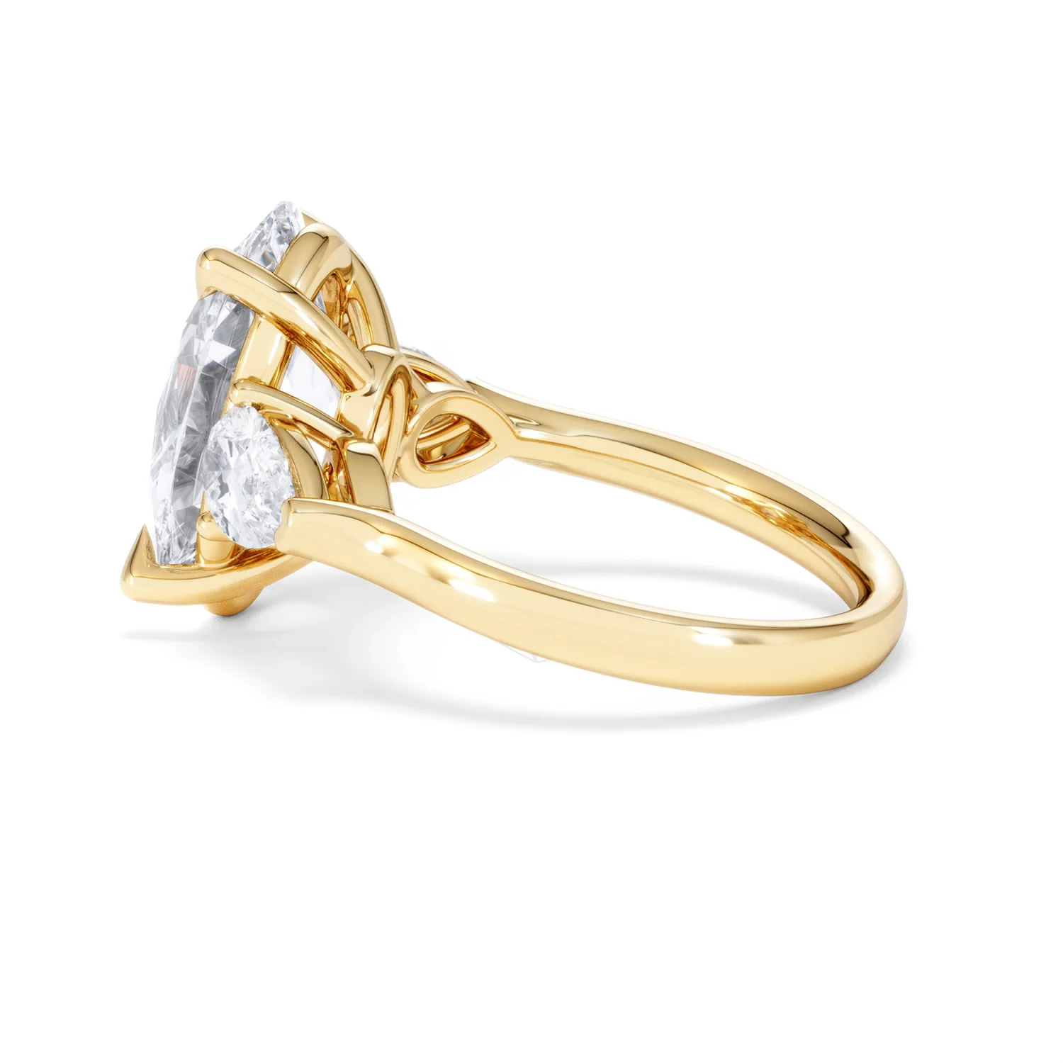 Adore 6.00ct Oval Cut Lab Diamond 3 Stone Engagement Ring in 18K Yellow Gold - Image 63