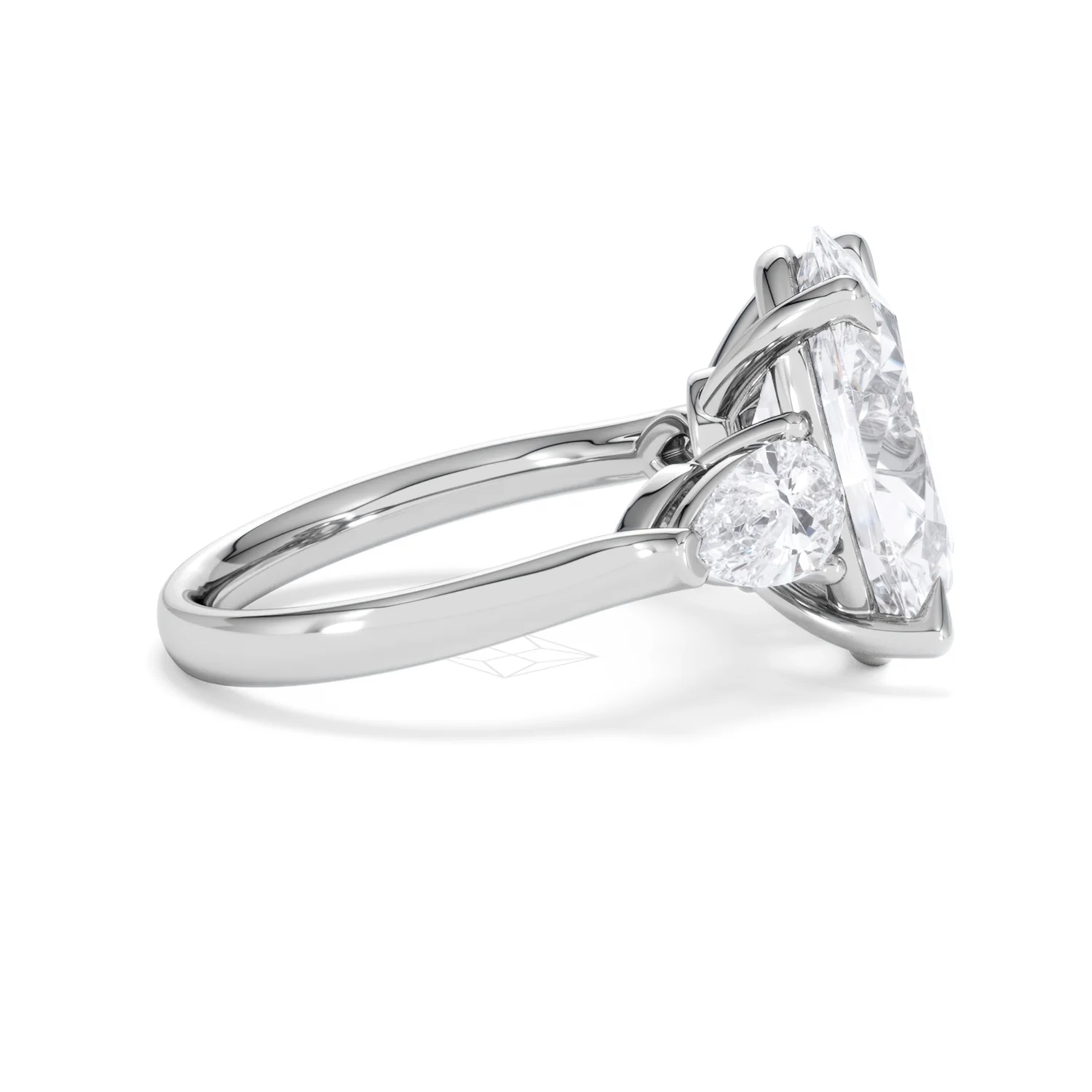Adore 6.00ct Oval Cut Lab Diamond 3 Stone Engagement Ring in Platinum - Image 26