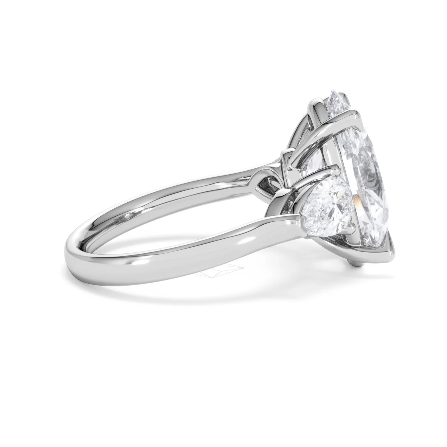 Adore 6.00ct Oval Cut Lab Diamond 3 Stone Engagement Ring in Platinum - Image 28