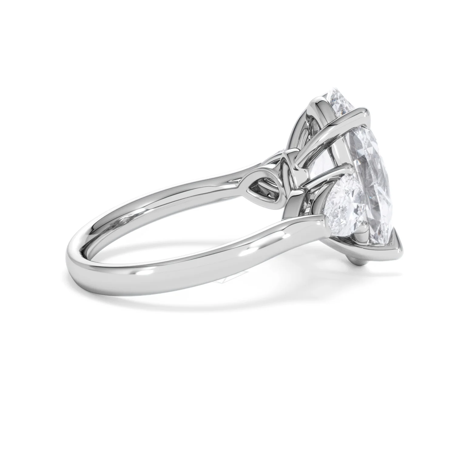 Adore 6.00ct Oval Cut Lab Diamond 3 Stone Engagement Ring in Platinum - Image 30