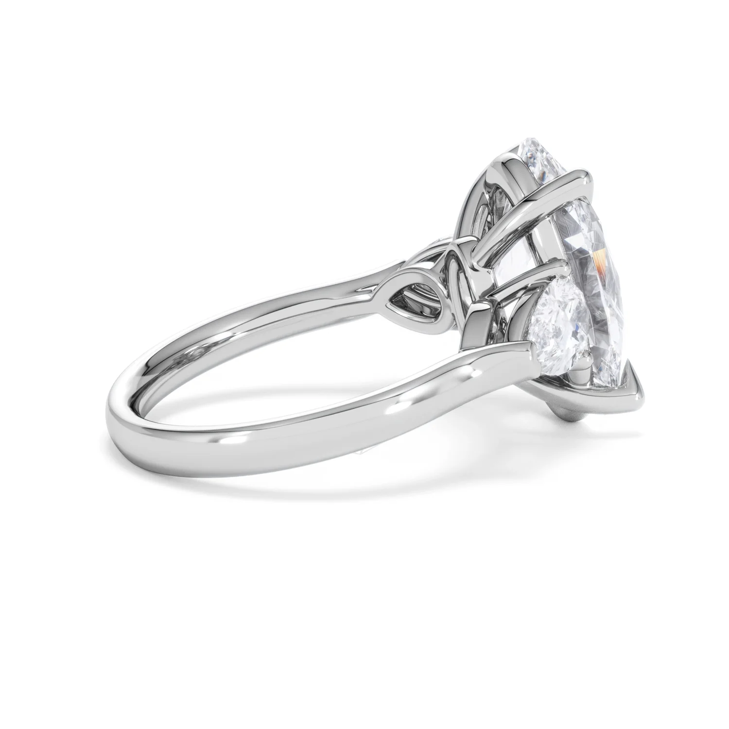 Adore 6.00ct Oval Cut Lab Diamond 3 Stone Engagement Ring in Platinum - Image 31