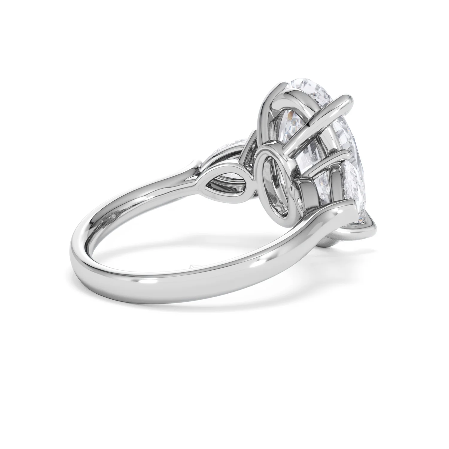 Adore 6.00ct Oval Cut Lab Diamond 3 Stone Engagement Ring in Platinum - Image 36