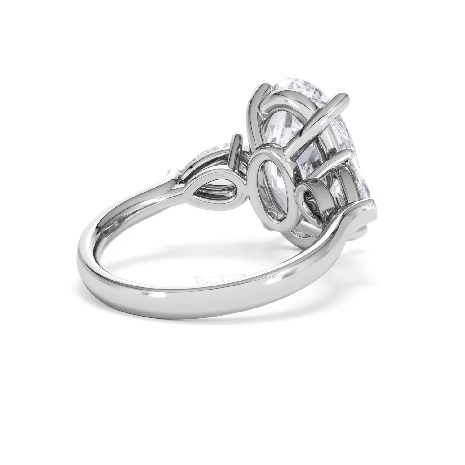 Adore 6.00ct Oval Cut Lab Diamond 3 Stone Engagement Ring in Platinum - Image 39