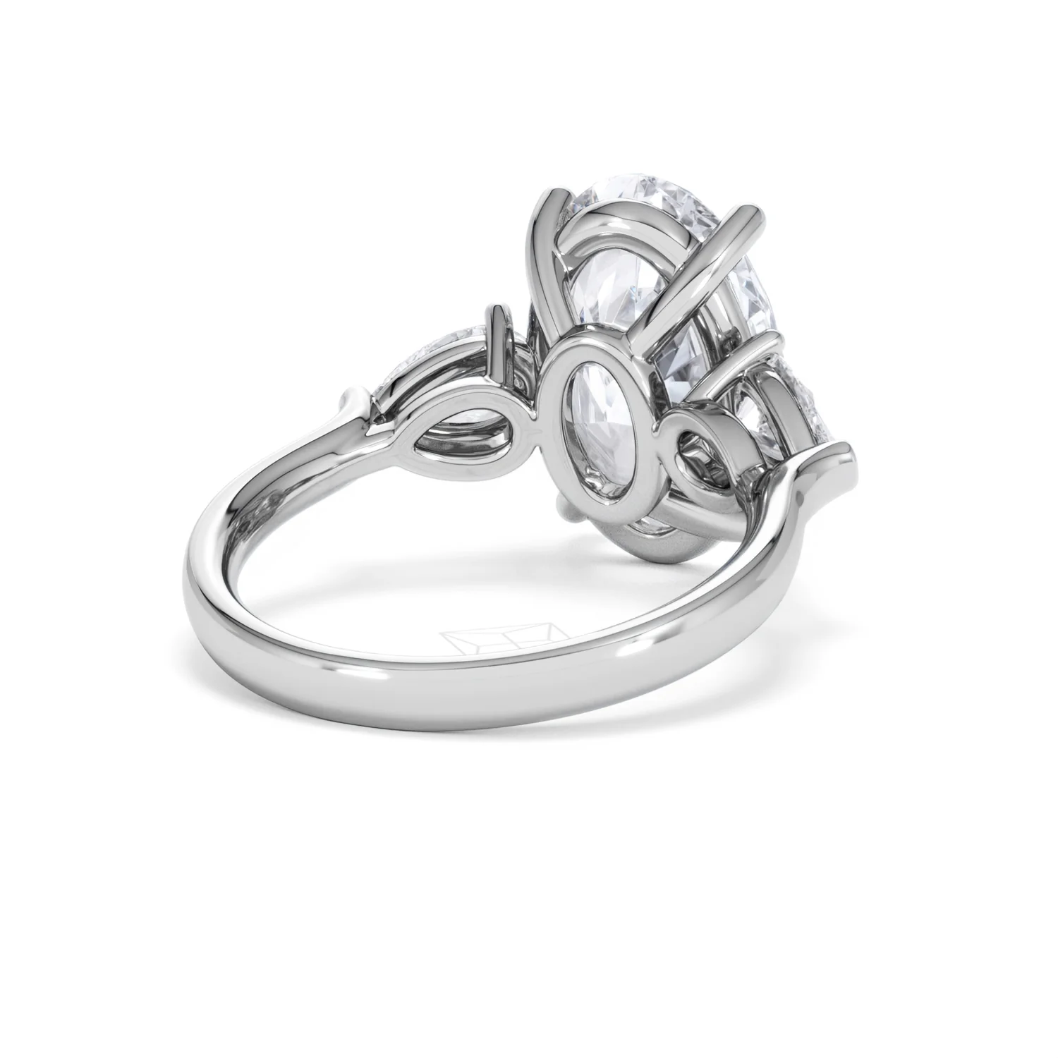 Adore 6.00ct Oval Cut Lab Diamond 3 Stone Engagement Ring in Platinum - Image 41