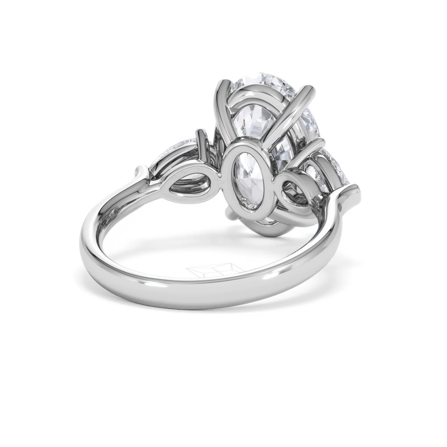 Adore 6.00ct Oval Cut Lab Diamond 3 Stone Engagement Ring in Platinum - Image 42